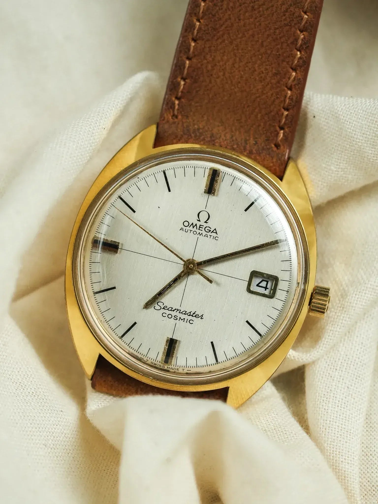 Montre Omega Seamaster Cosmic 166.026 Vintage - 35mm Plaqué Or (1970s) - Atelier Victor