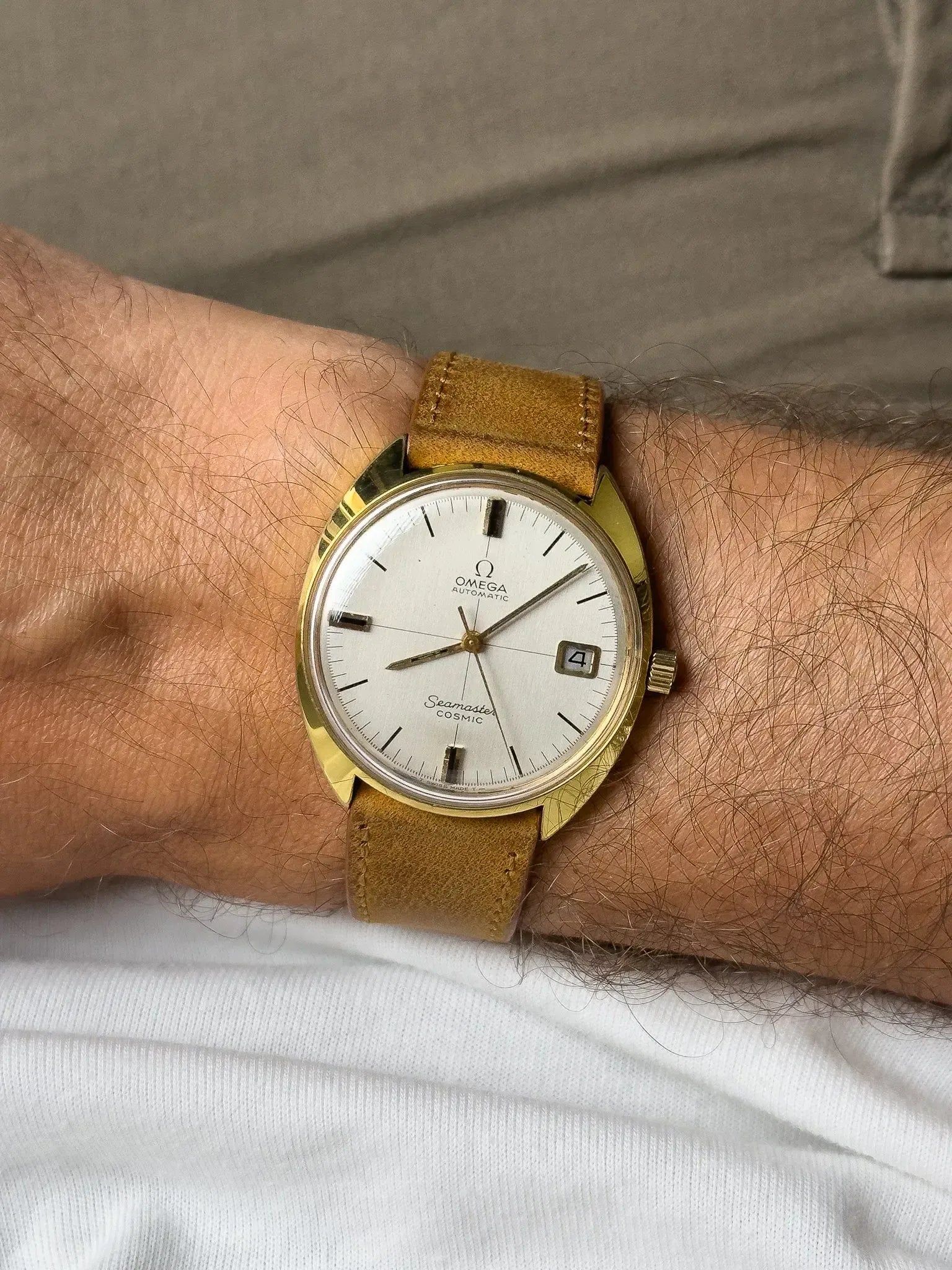 Montre Omega Seamaster Cosmic 166.026 Vintage - 35mm Plaqué Or (1970s) - Atelier Victor
