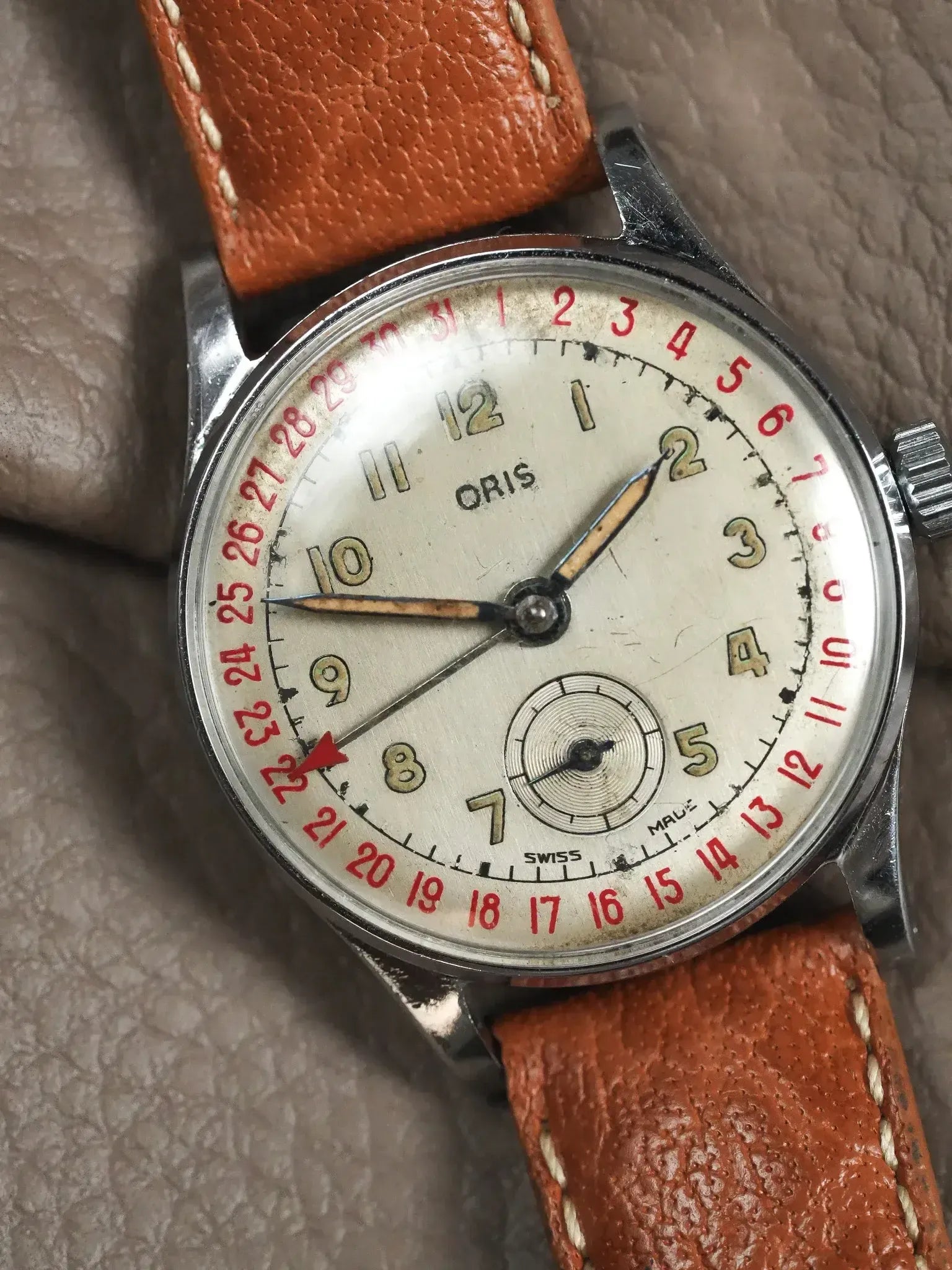 Montre Oris Pointer Date Vintage - Acier 30,5mm (Années 1950) - Atelier Victor