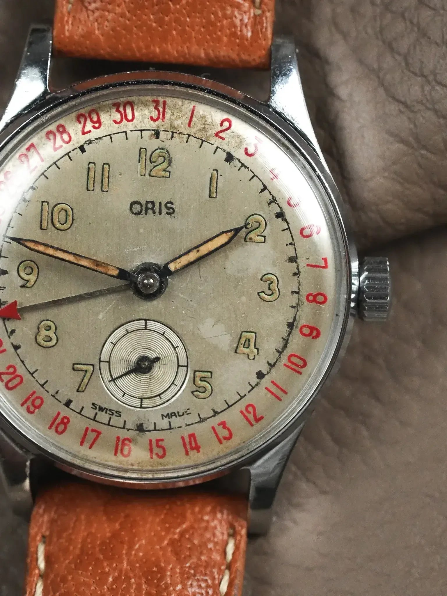 Montre Oris Pointer Date Vintage - Acier 30,5mm (Années 1950) - Atelier Victor