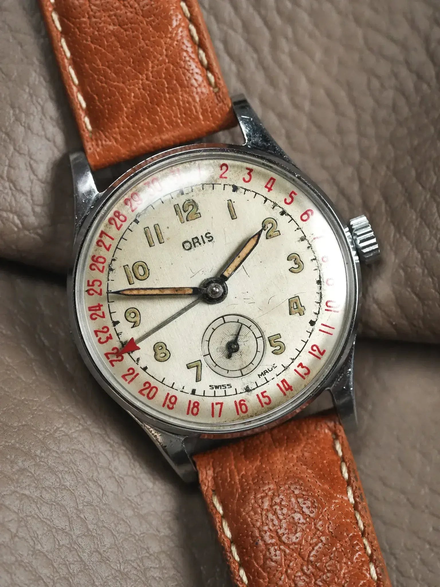 Montre Oris Pointer Date Vintage - Acier 30,5mm (Années 1950) - Atelier Victor