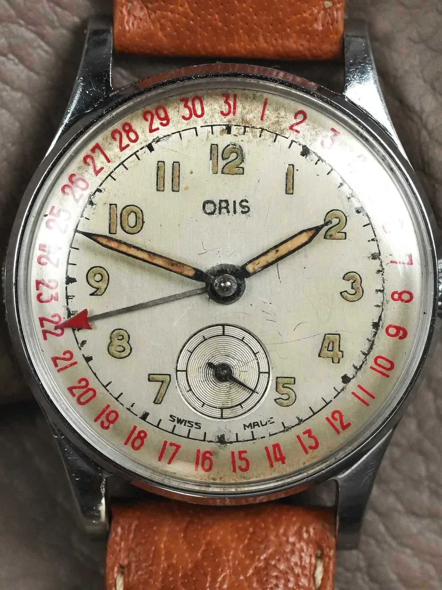 Montre Oris Pointer Date Vintage - Acier 30,5mm (Années 1950) - Atelier Victor