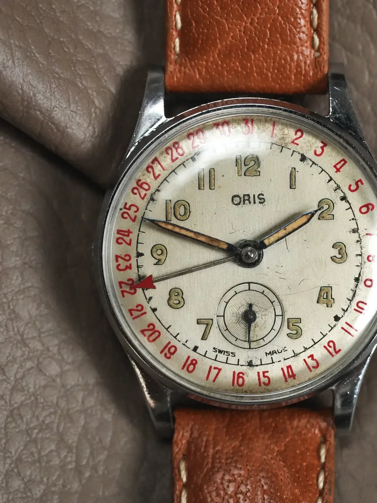 Montre Oris Pointer Date Vintage - Acier 30,5mm (Années 1950) - Atelier Victor