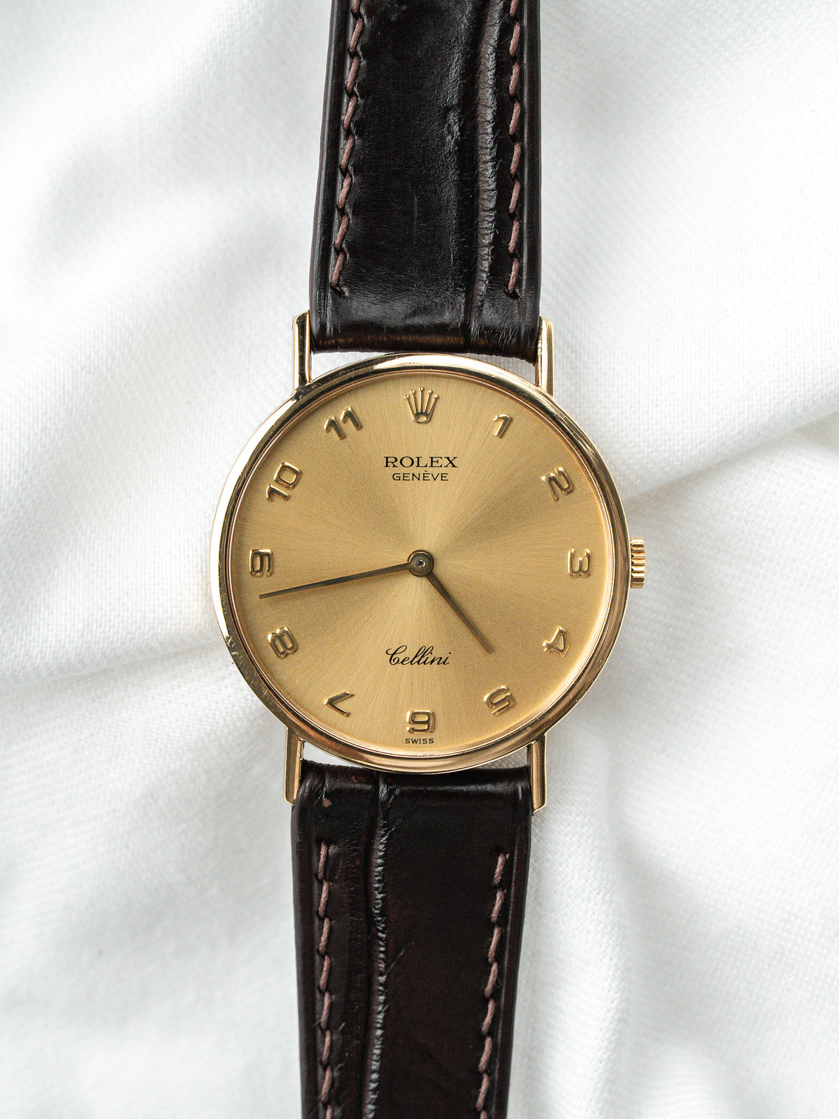 Firma Rolex Cellini en la esfera - Reloj Rolex Cellini 5112 Oro amarillo 18k - Atelier Victor