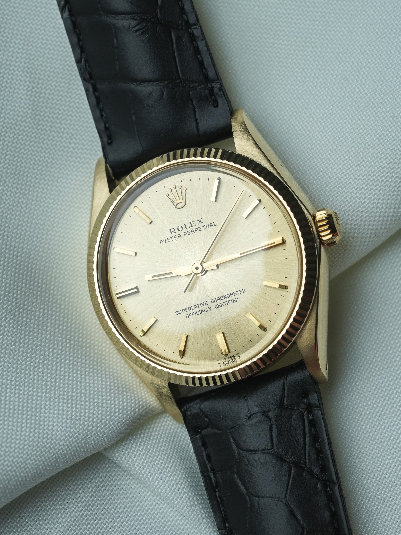 Montre Rolex Oyster 1005 Vintage - 34mm or jaune (1963) - Atelier Victor