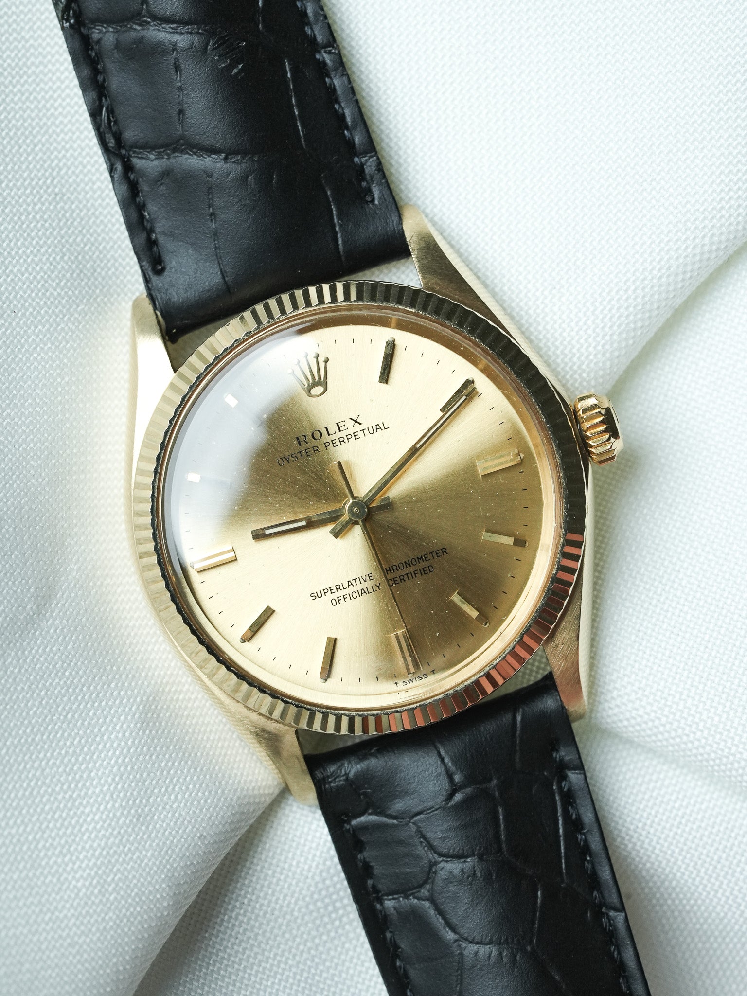Montre Rolex Oyster 1005 Vintage - 34mm or jaune (1963) - Atelier Victor