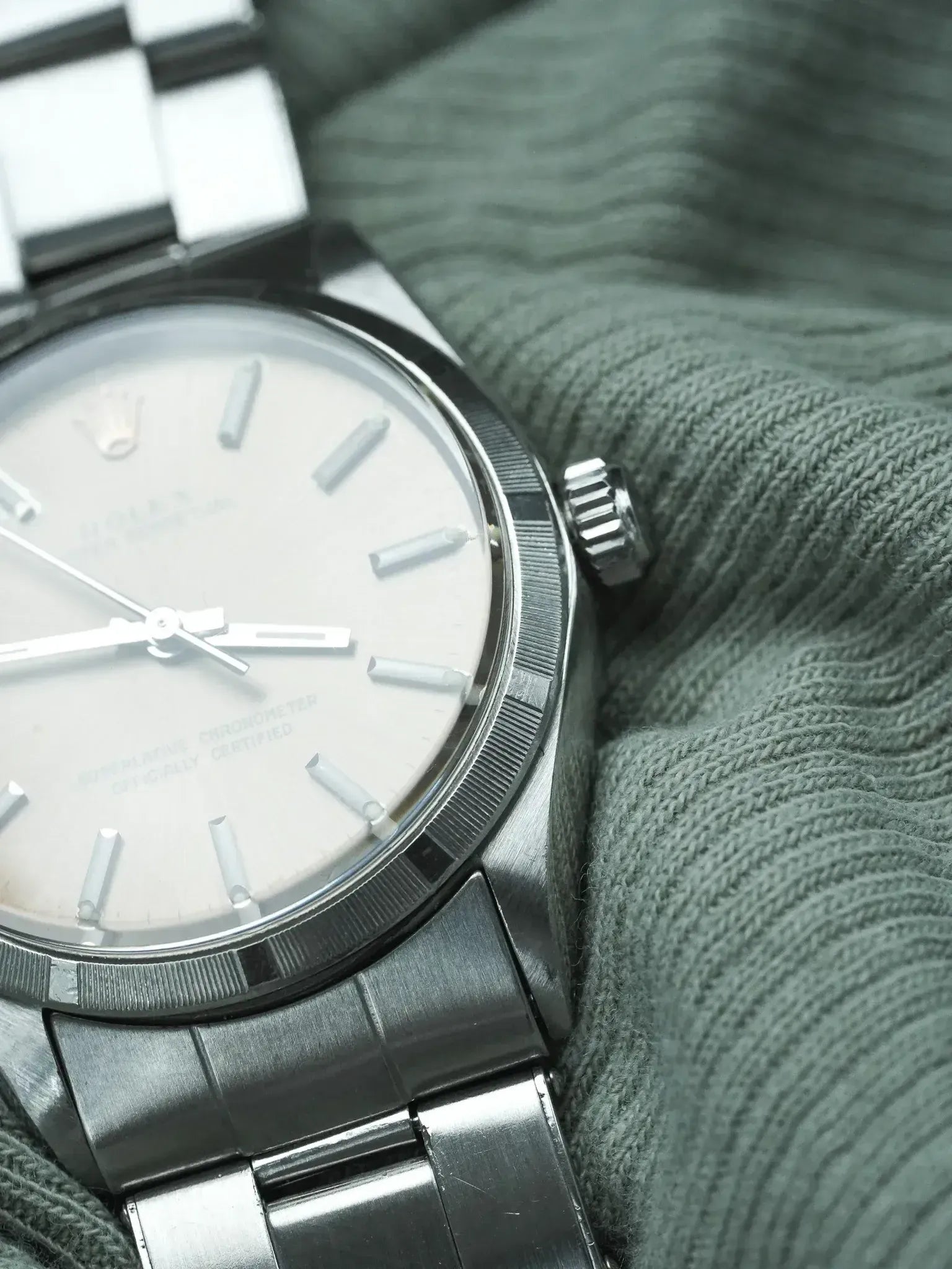 ساعة رولكس أويستر بيربتشوال فنتج (1966) – مرجع. 1003 COSC قرص بني و إطار محفور