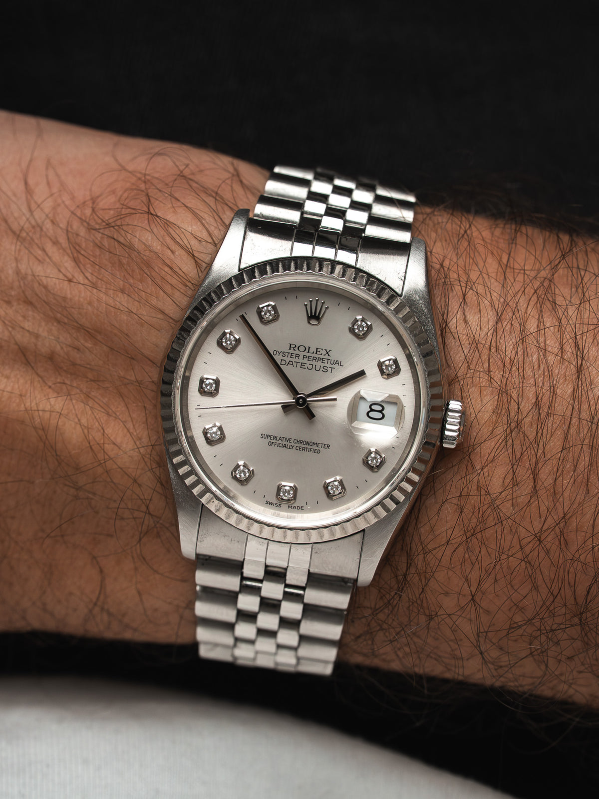 Worn on the wrist - Vintage Rolex Datejust Watch 16234 - Atelier Victor