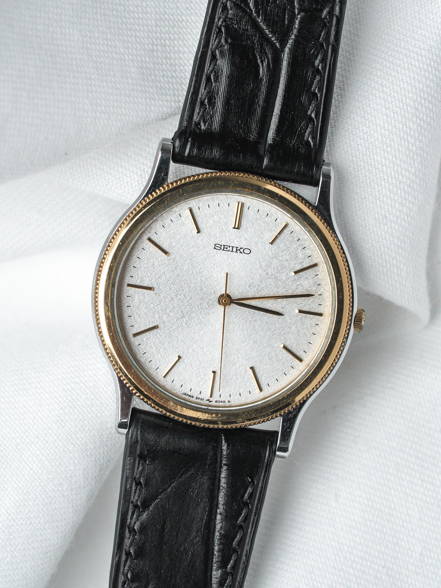 Montre Seiko 5P31-6030 Bicolore — Cadran Toile Argenté (1996)