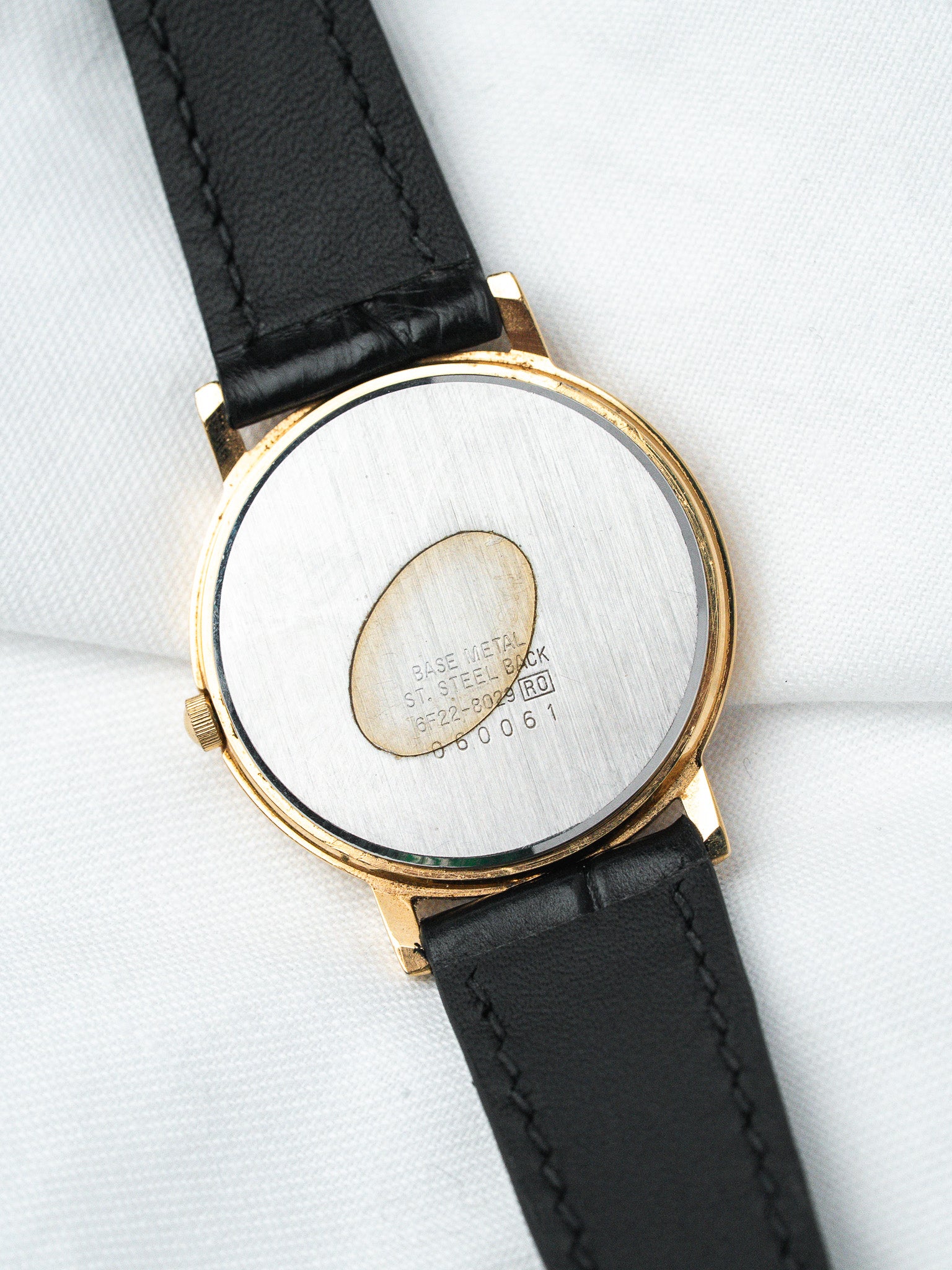 Vintage Watch Seiko - 6F22-8029 Gold-Plated — Moonphase White Dial (1990)
