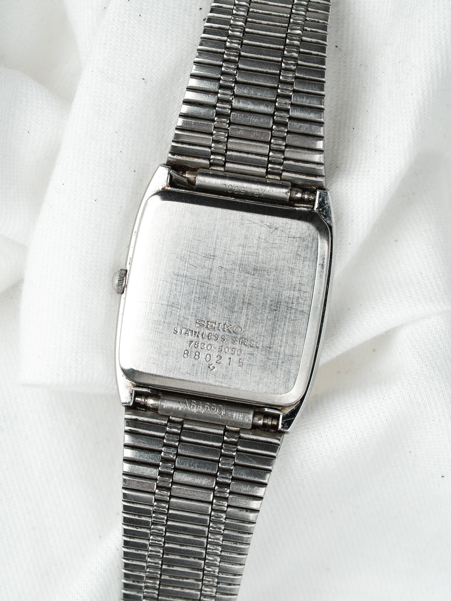 Seiko Dolce Reloj 7830-5050 Acero — Esfera Azul Cuadriculada (1988)