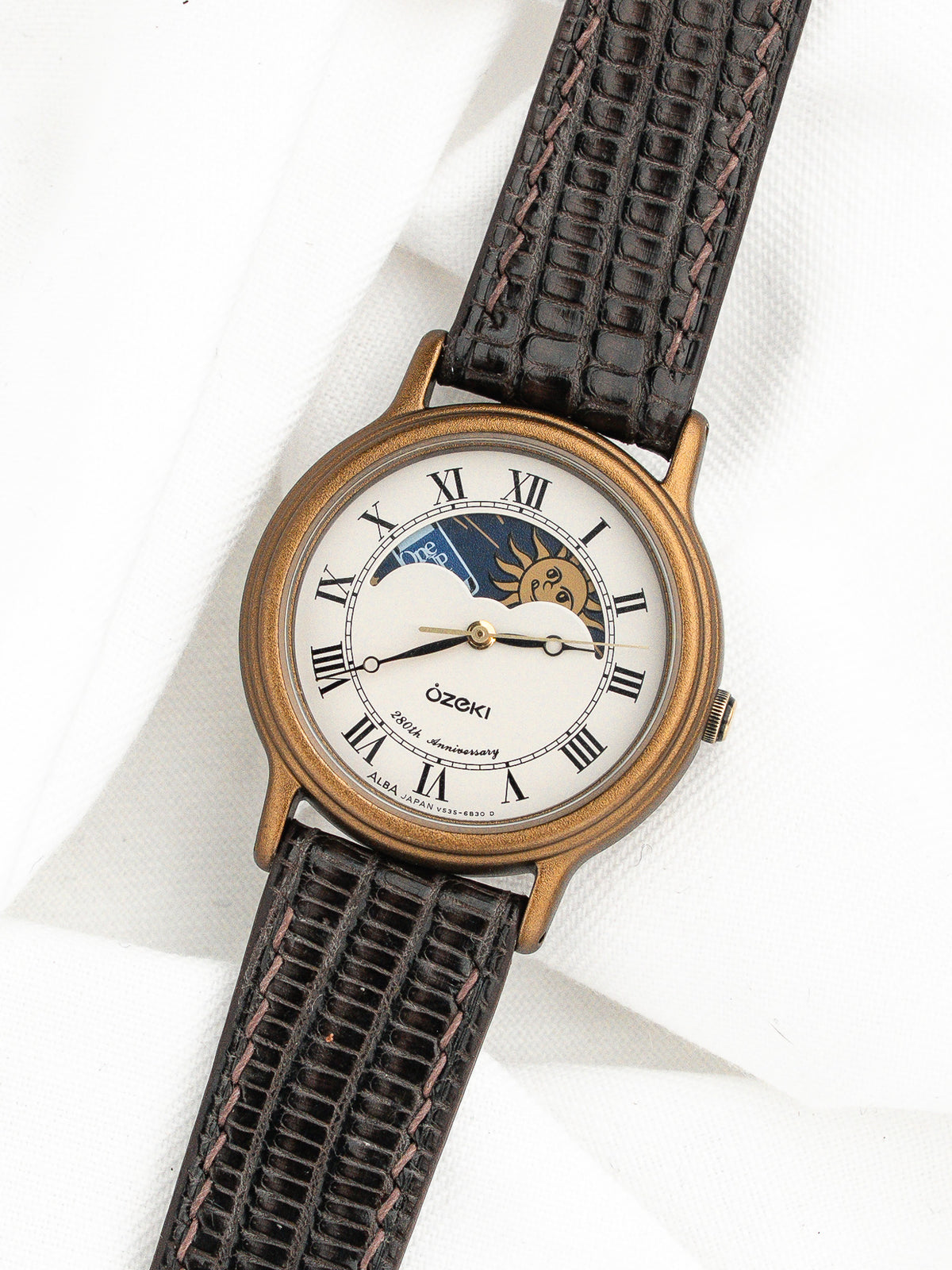 Vista cenital de la pieza completa - Reloj Seiko Alba Ozeki 280e Vintage - Atelier Victor