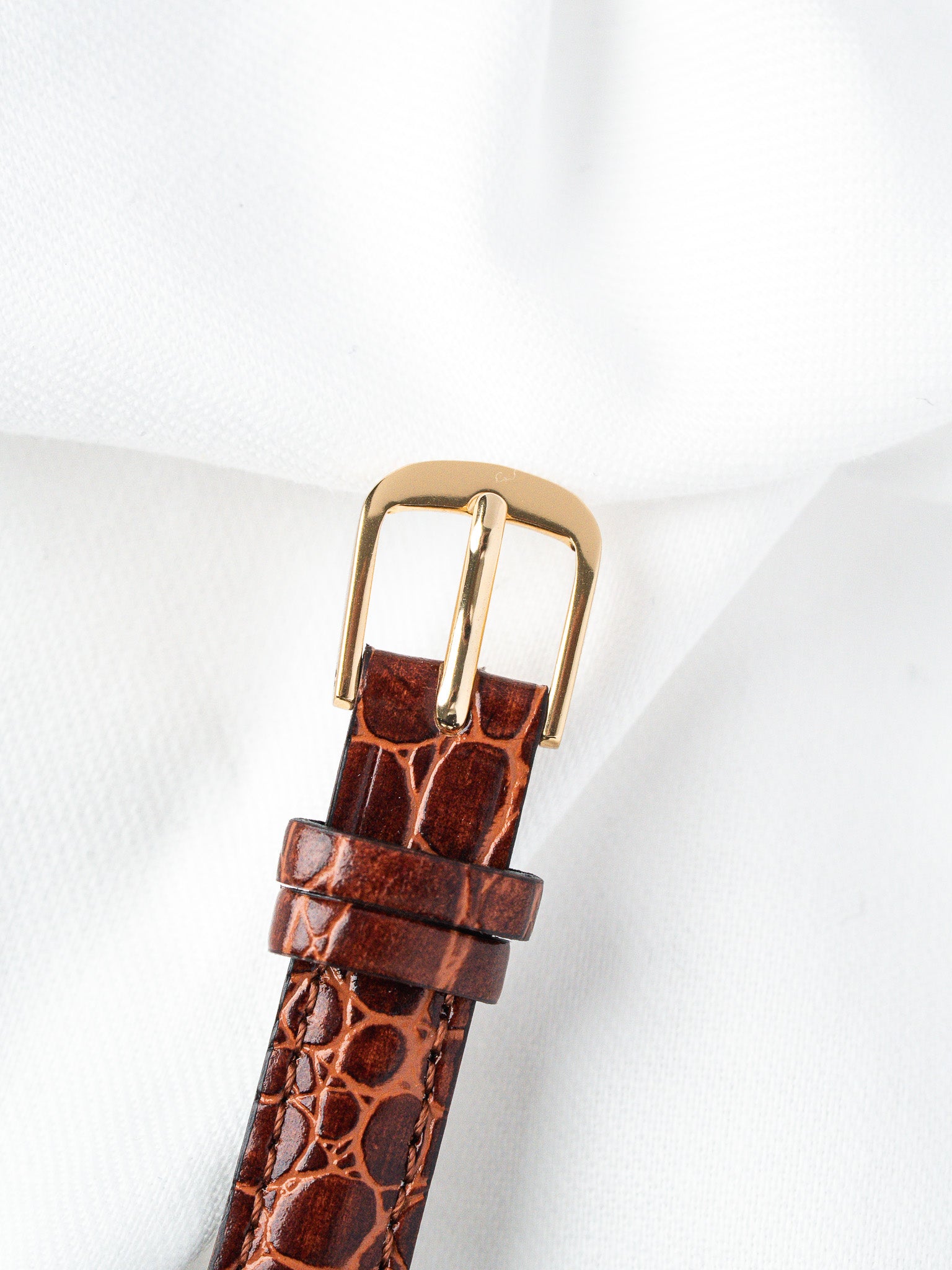 Vintage Seiko Baignoire Gold-Plated Watch — White Dial Breguet Numerals (1999)