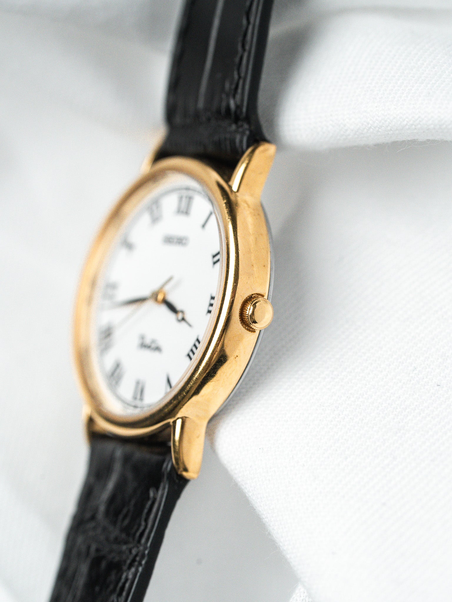 Montre Seiko Dentsu Plaquée Or — Cadran Romain Corporate (1995)