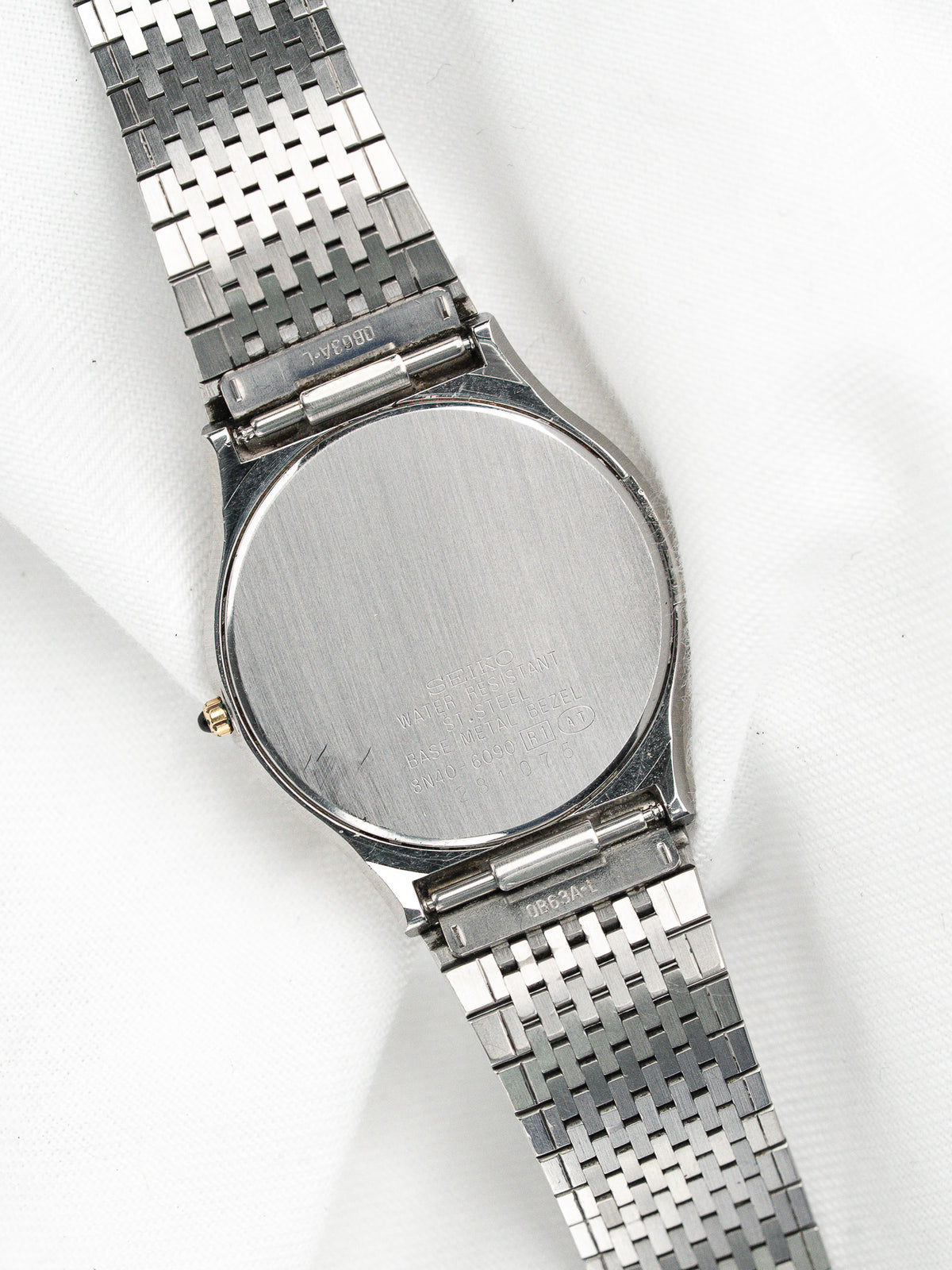 Fibbia originale in acciaio - Vintage Seiko Dolce 8N40-6090 Watch - Atelier Victor
