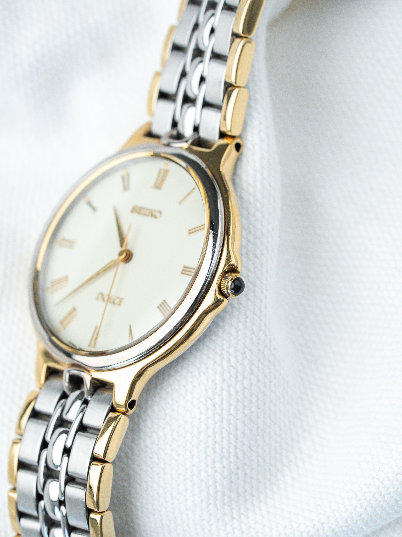 Montre Seiko Dolce Vintage - Acier Plaqué Or Bicolore (1995) - Atelier Victor