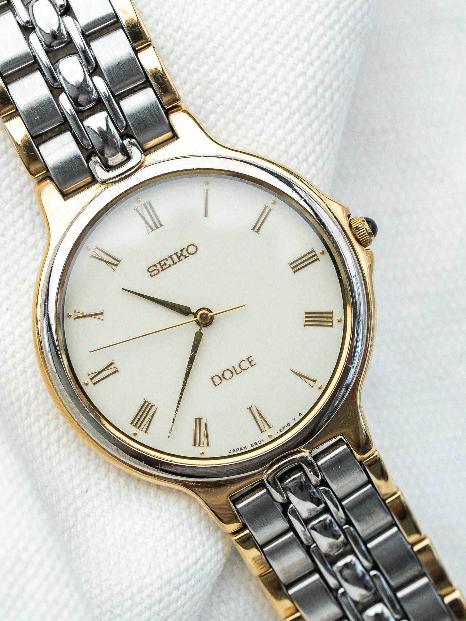 Montre Seiko Dolce Vintage - Acier Plaqué Or Bicolore (1995) - Atelier Victor