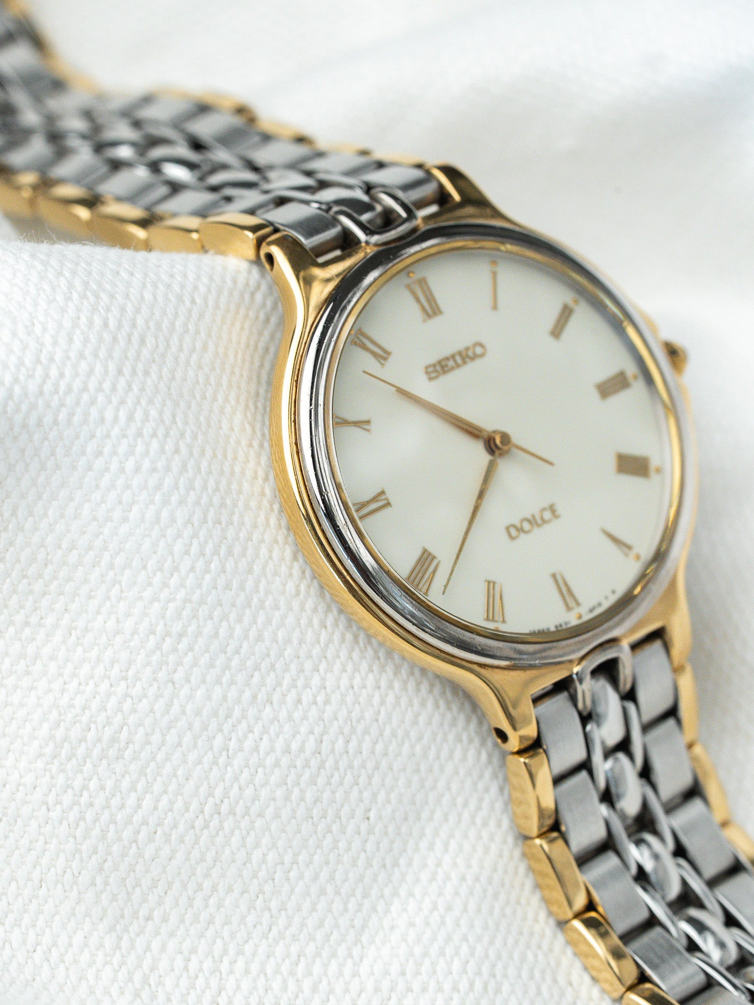 Montre Seiko Dolce Vintage - Acier Plaqué Or Bicolore (1995) - Atelier Victor