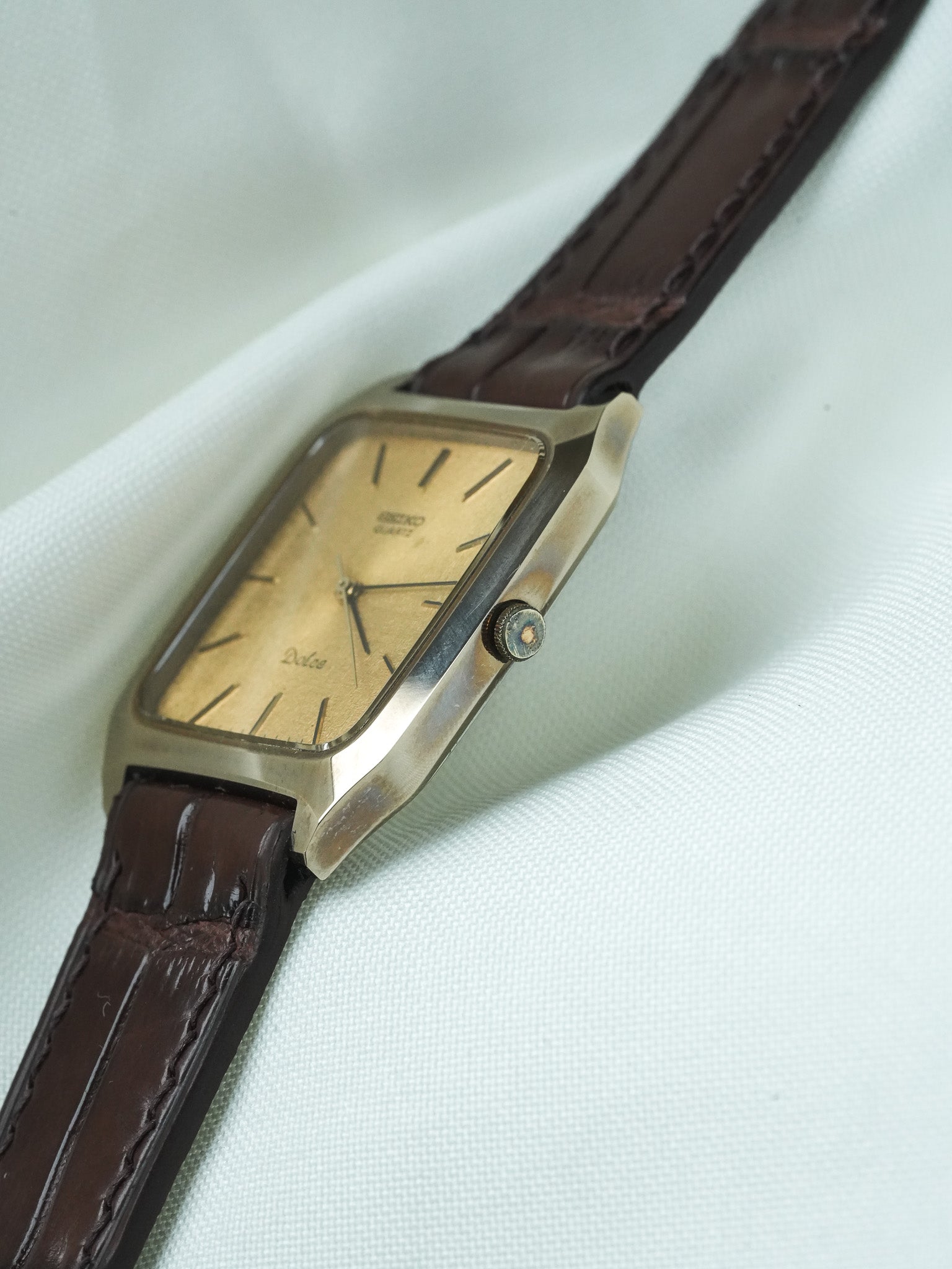 Montre Seiko Dolce Vintage - Tonneau Bronze (1982) - Atelier Victor