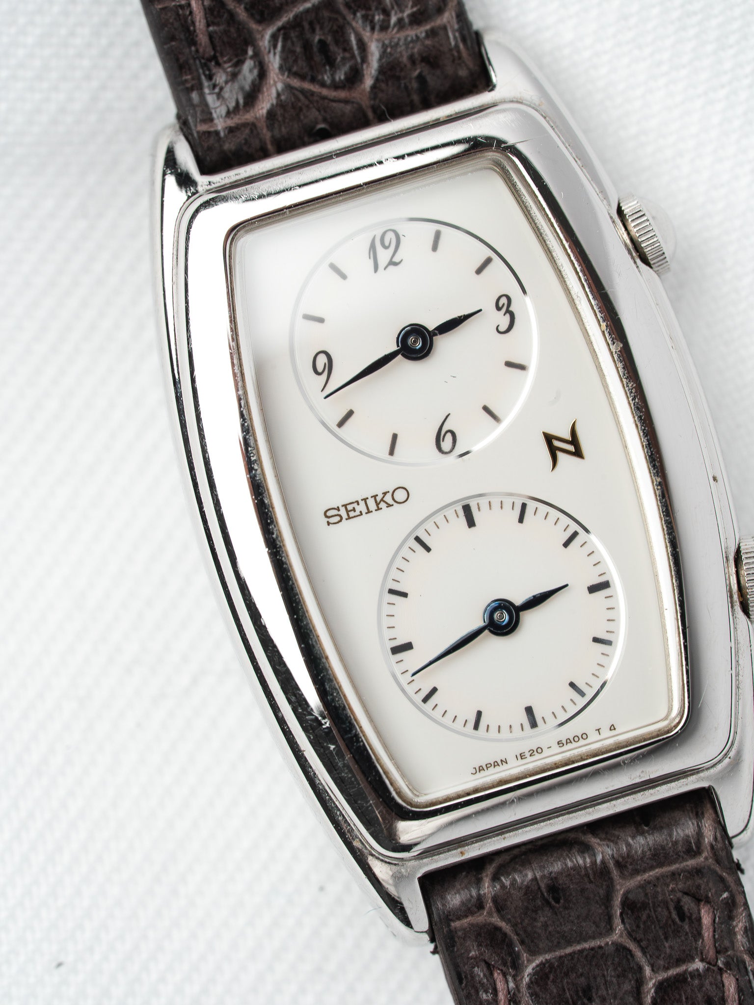 Винтажные часы Seiko Dual Time из стали — двойной часовой пояс (2005)
