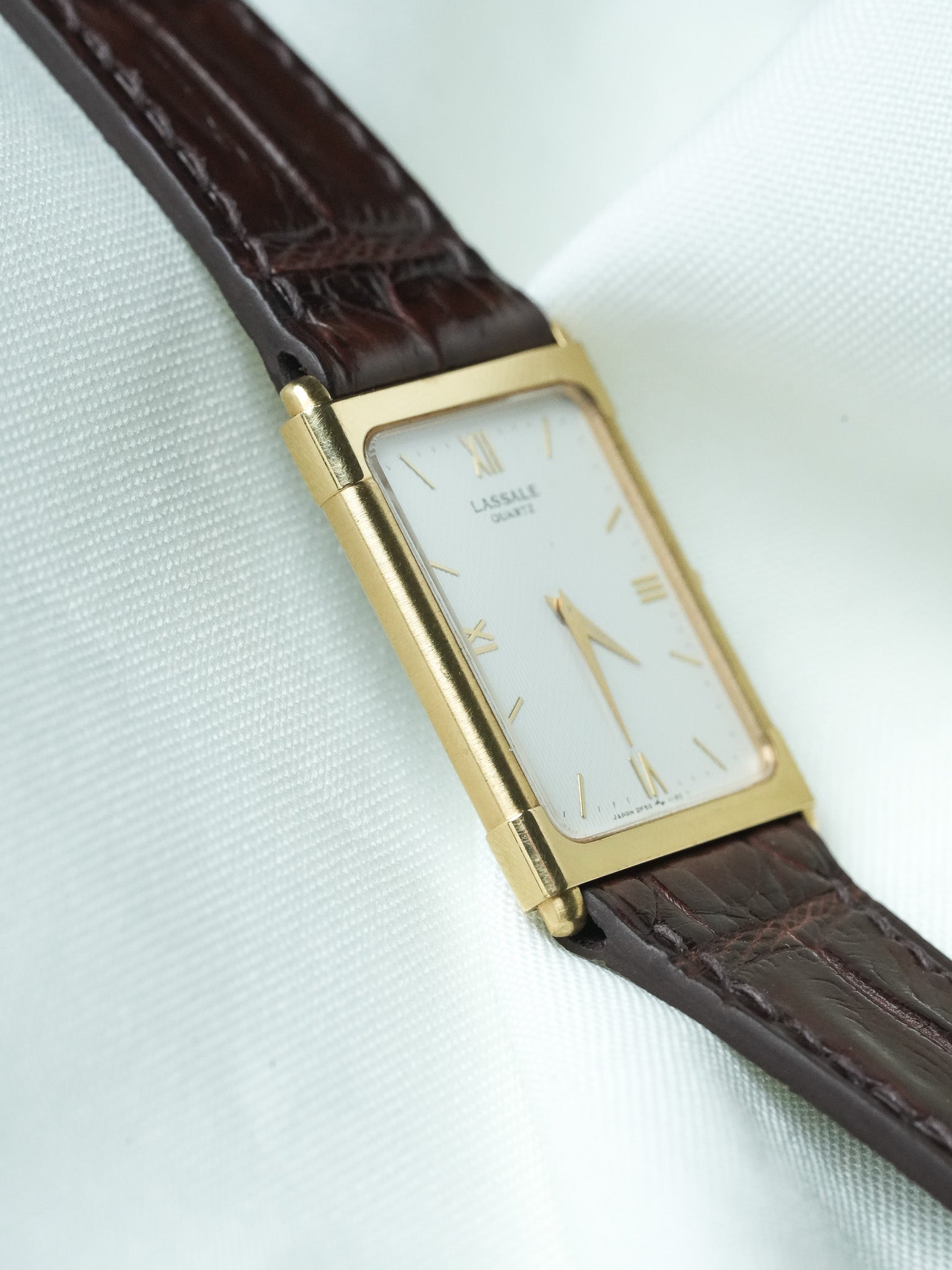 Montre Seiko Lassale Vintage - Tank Extra plaqué Or (1988) - Atelier Victor