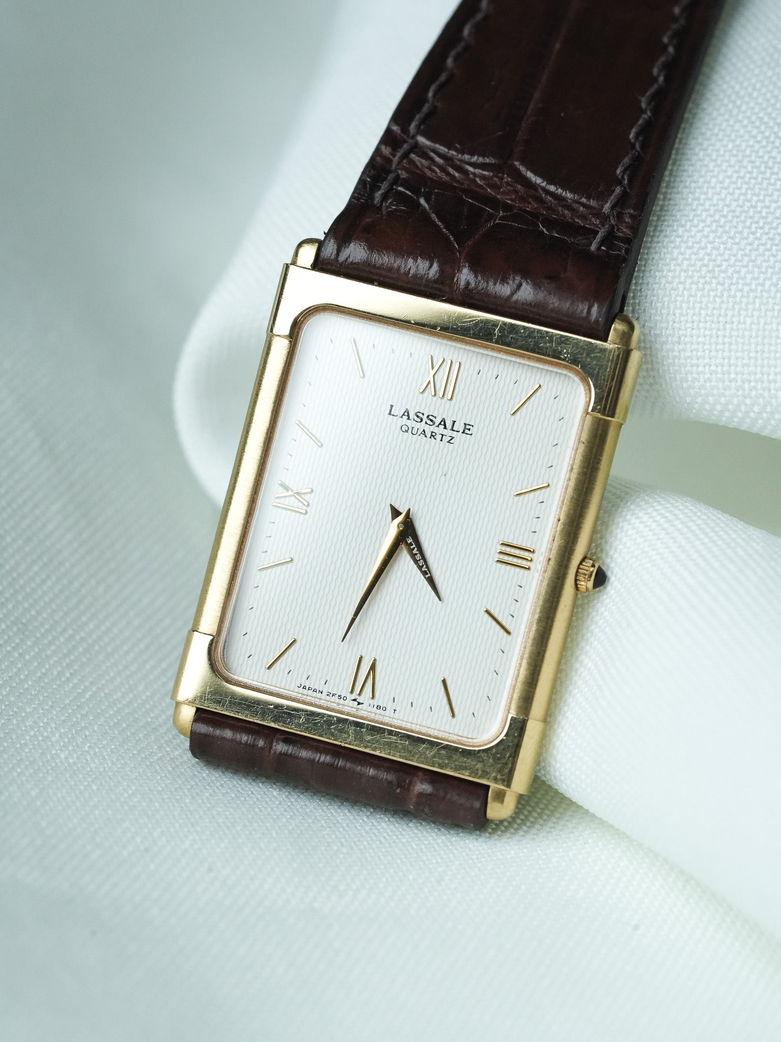 Montre Seiko Lassale Vintage - Tank Extra plaqué Or (1988) - Atelier Victor