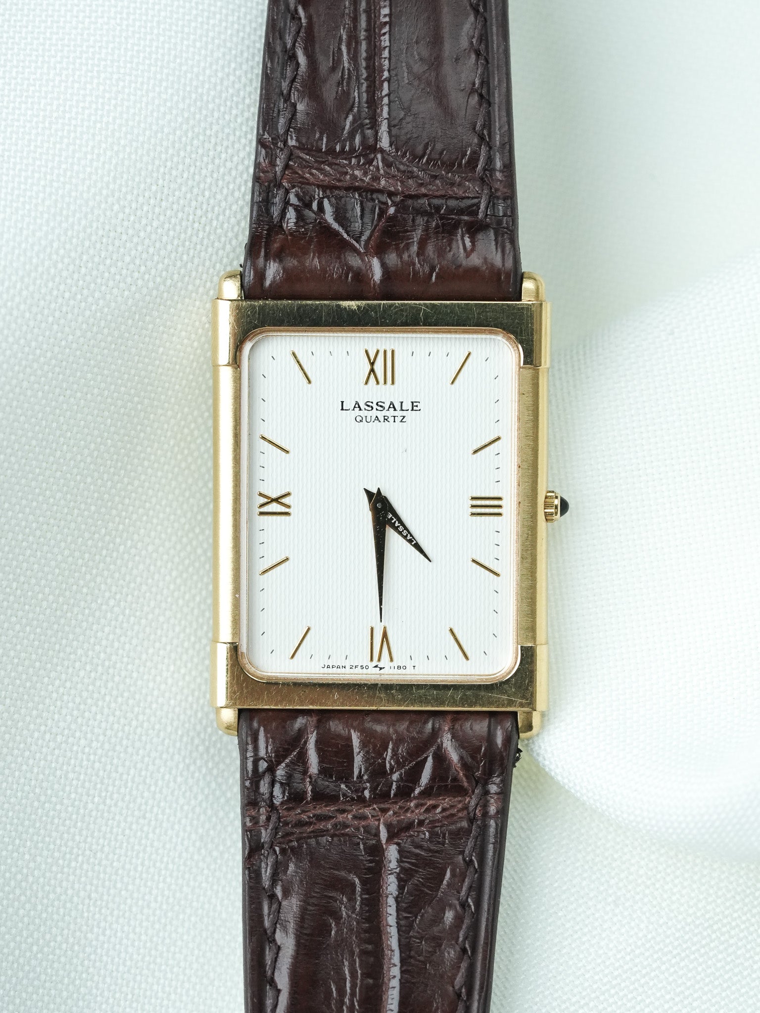 Montre Seiko Lassale Vintage - Tank Extra plaqué Or (1988) - Atelier Victor