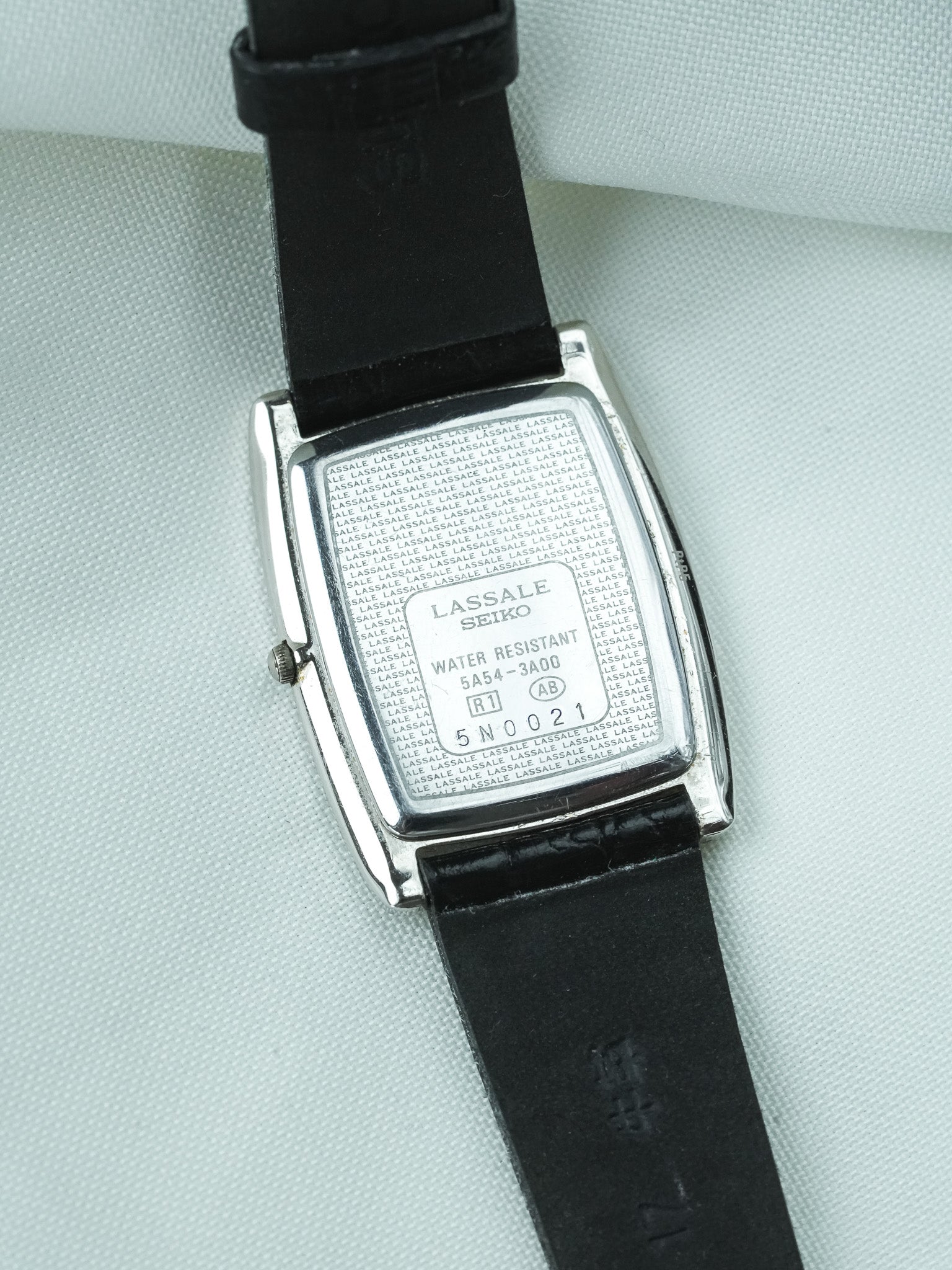 Montre Seiko Lassale Vintage - Tonneau Acier Index Bleu (1985) - Atelier Victor