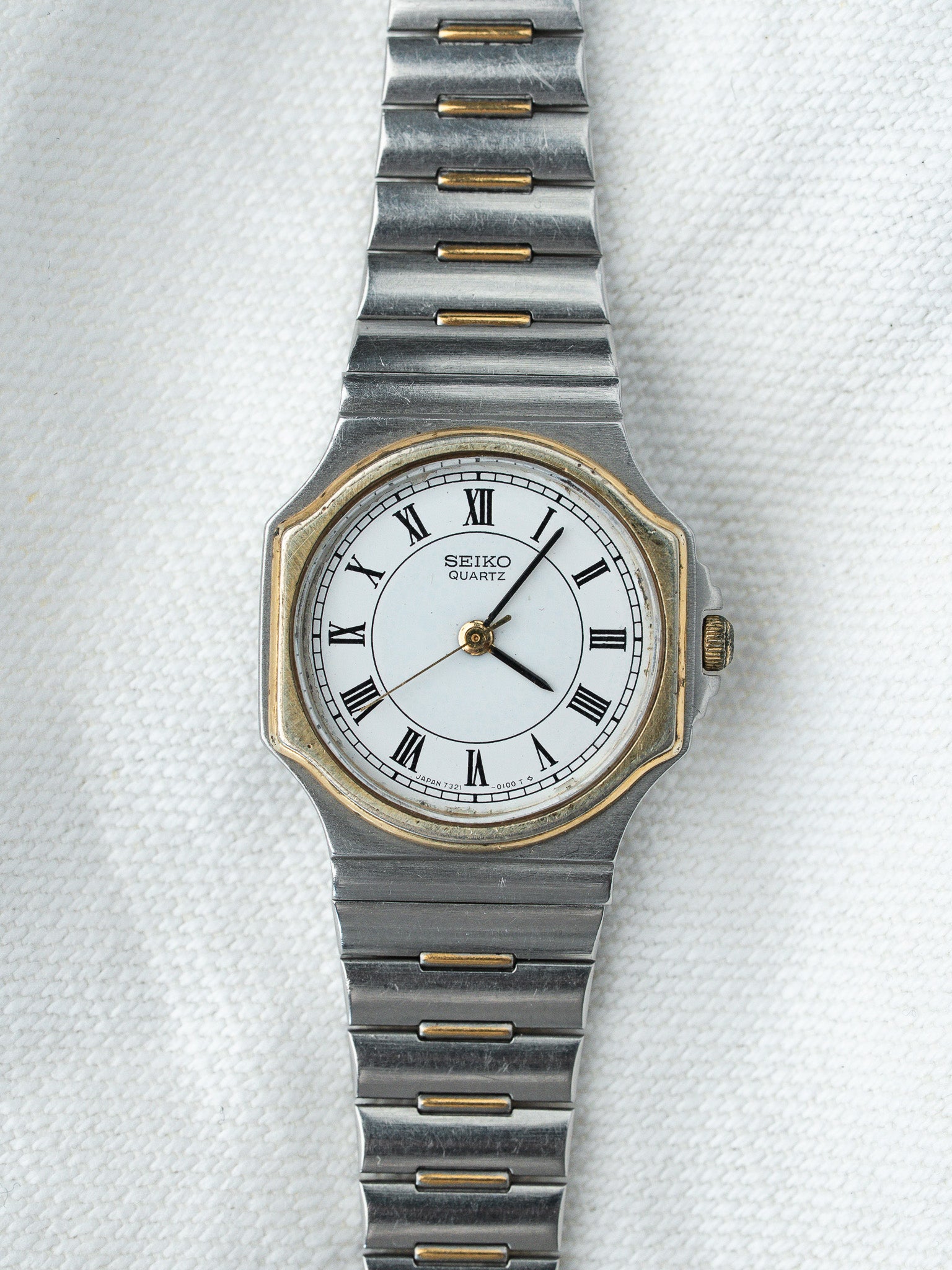Montre Seiko Vintage - 7321-003 Acier Or Godron Octogonale (1984) - Atelier Victor