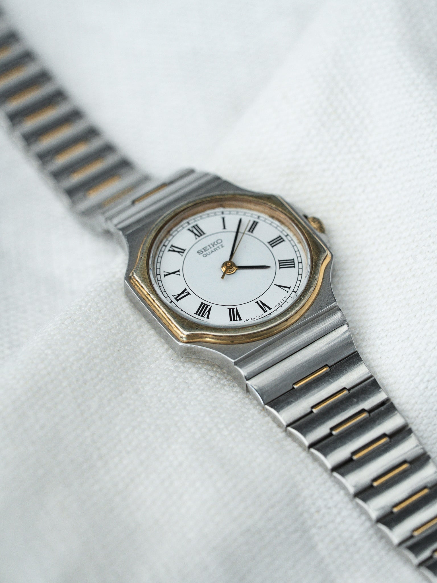 Montre Seiko Vintage - 7321-003 Acier Or Godron Octogonale (1984) - Atelier Victor