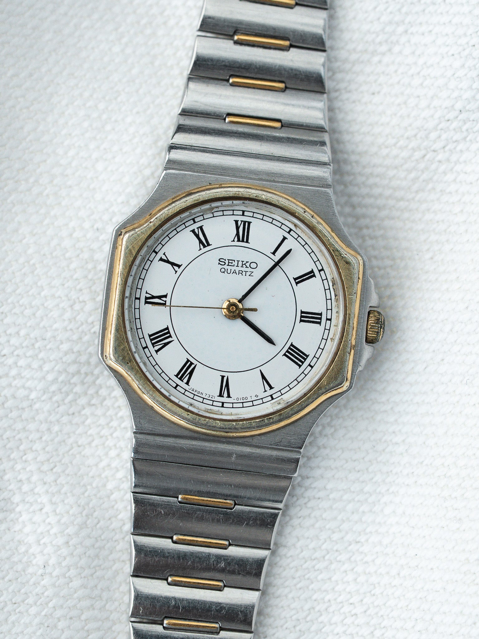 Montre Seiko Vintage - 7321-003 Acier Or Godron Octogonale (1984) - Atelier Victor