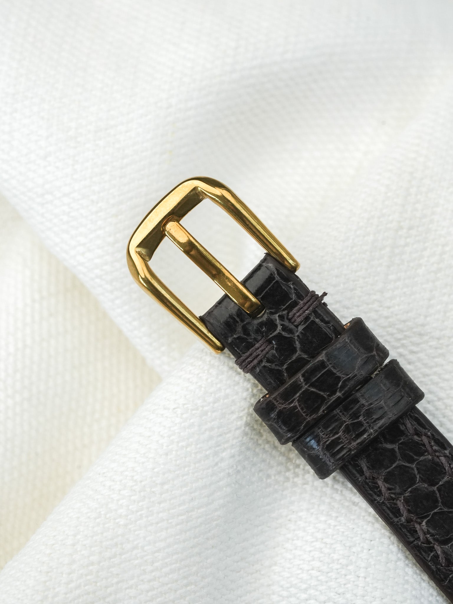 Montre Seiko Vintage - Baignoire Or Cuir Marron 1F21-5B70 (2005) - Atelier Victor