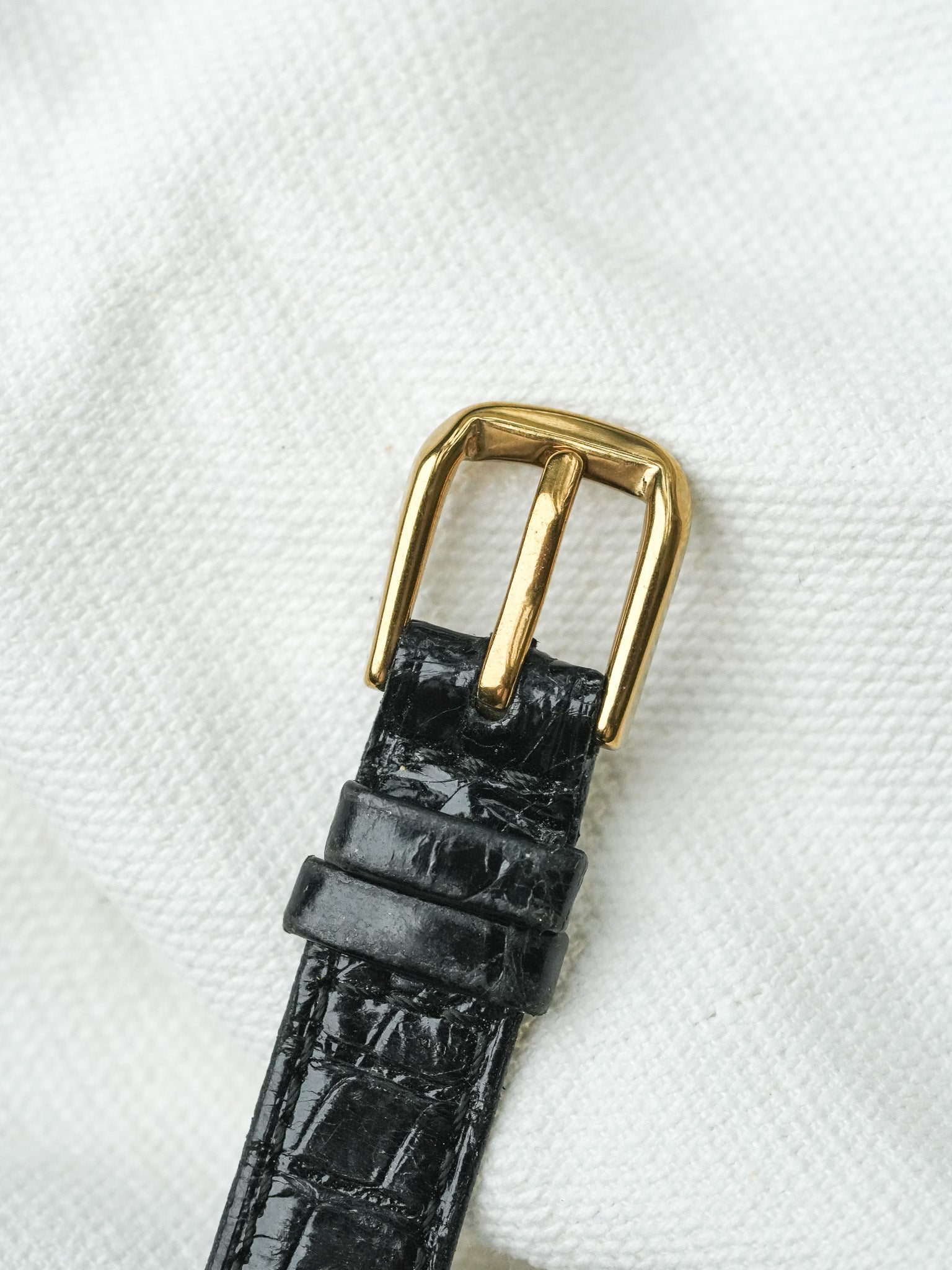 Montre Seiko Vintage - Baignoire Or Cuir Noir 1F21-5B70 (2006) - Atelier Victor