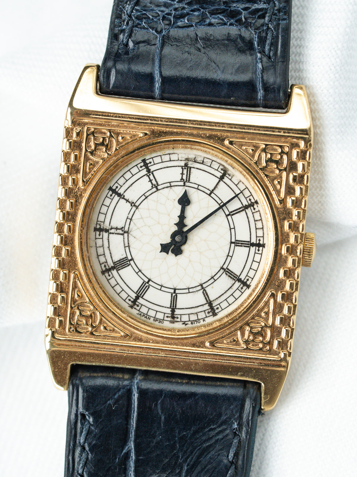 علبة منقوشة وقرص متشقق - ساعة Seiko Big Ben 5P30-6150 - Atelier Victor