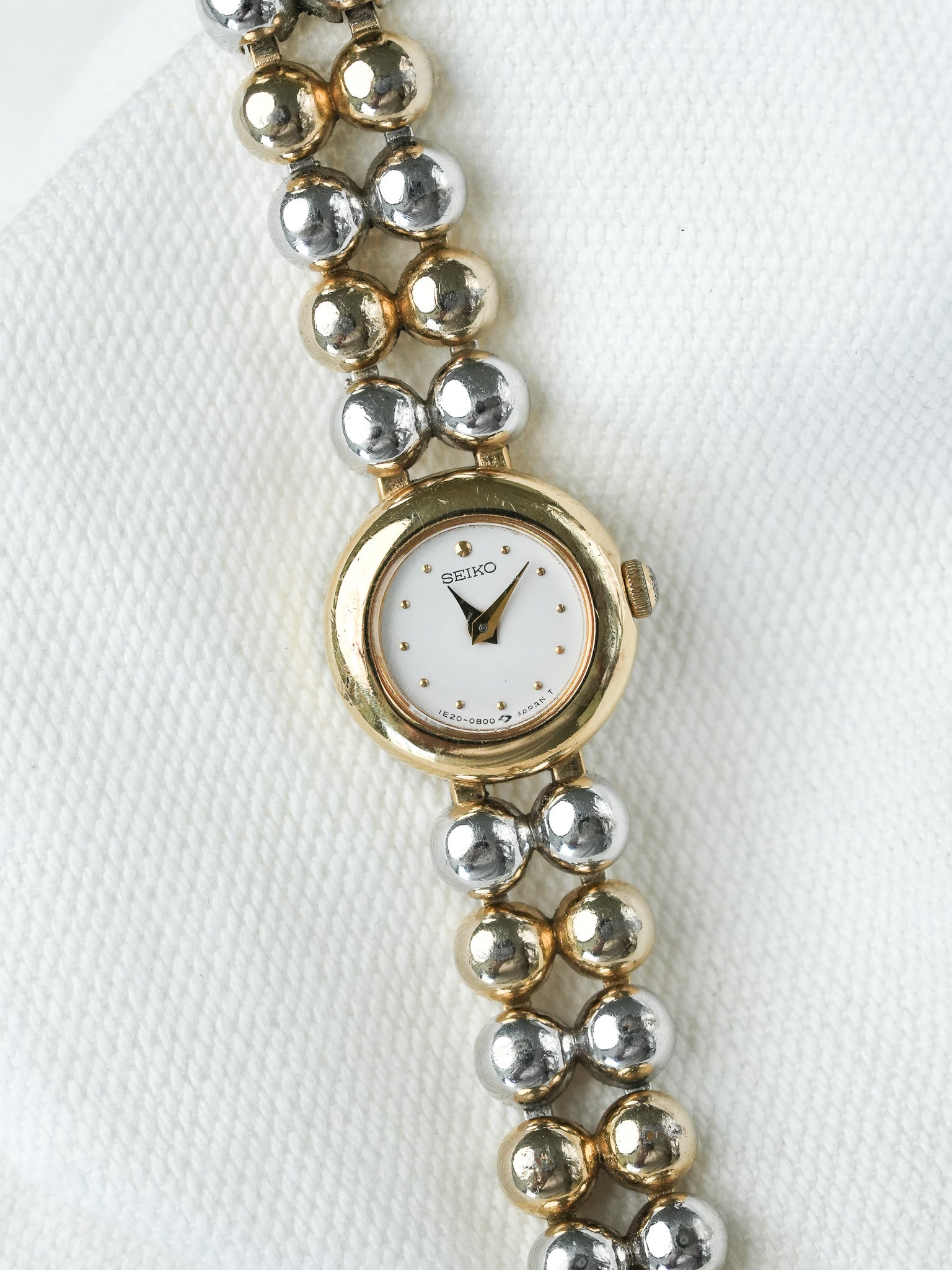 Montre Seiko Vintage - Cocktail Boules Bicolore Deux Rangées (1985) - Atelier Victor
