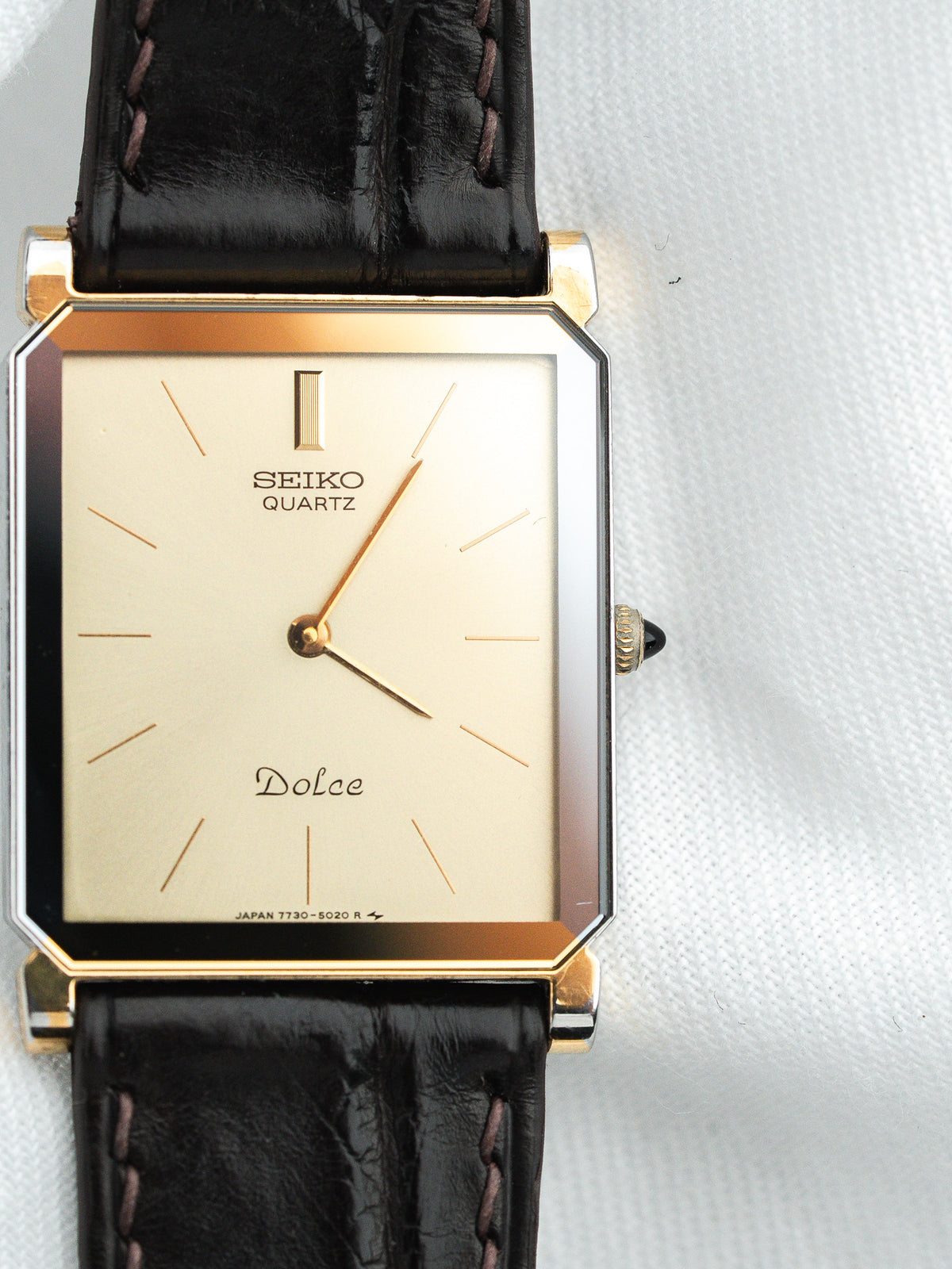 ميناء شمبانيا شمسي وتوقيع Dolce - ساعة Seiko Dolce 7730-5020 فينتاج - Atelier Victor