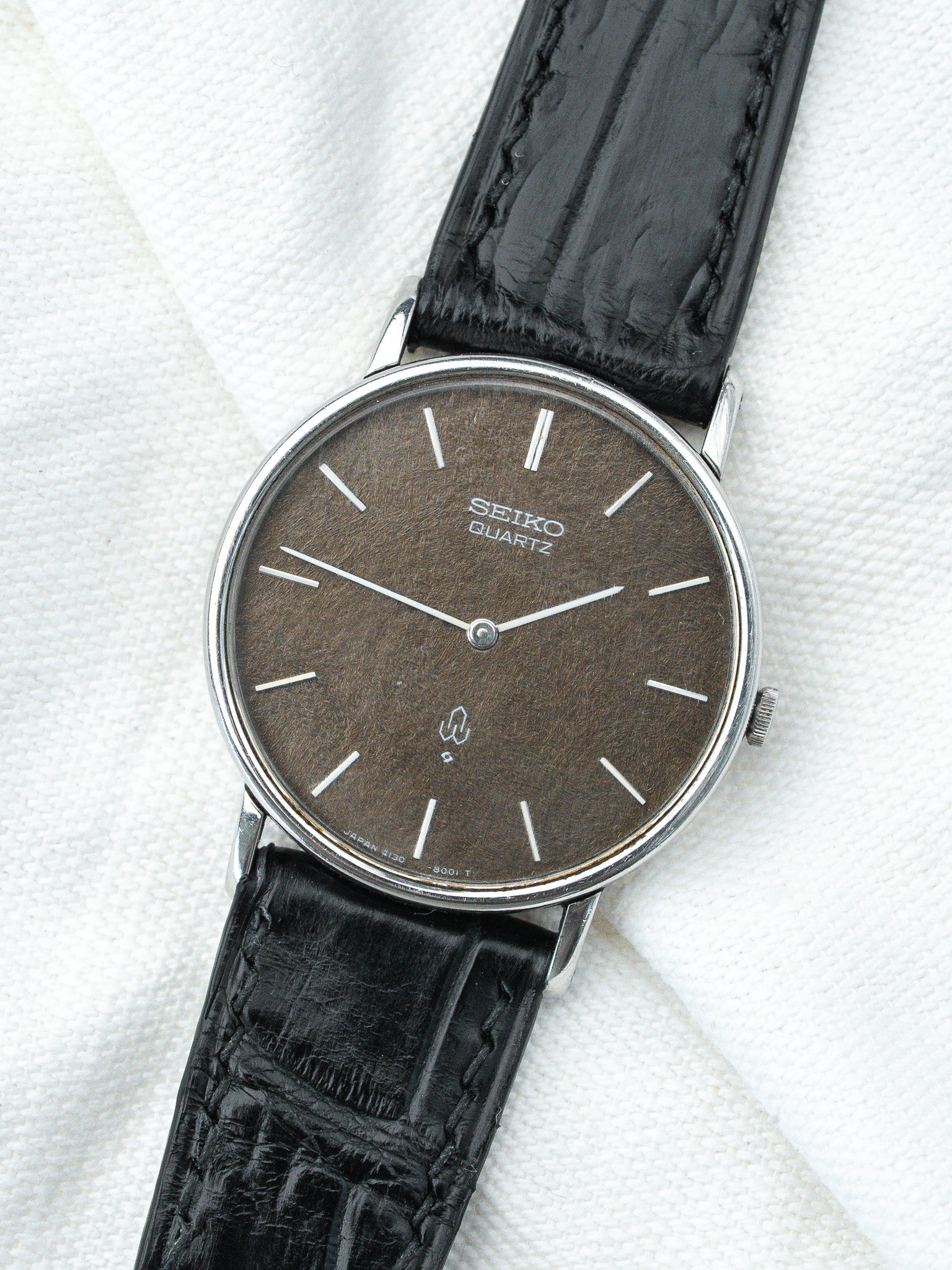Montre Seiko Vintage - Ronde Acier Chocolat 4130-8000 (1975) - Atelier Victor