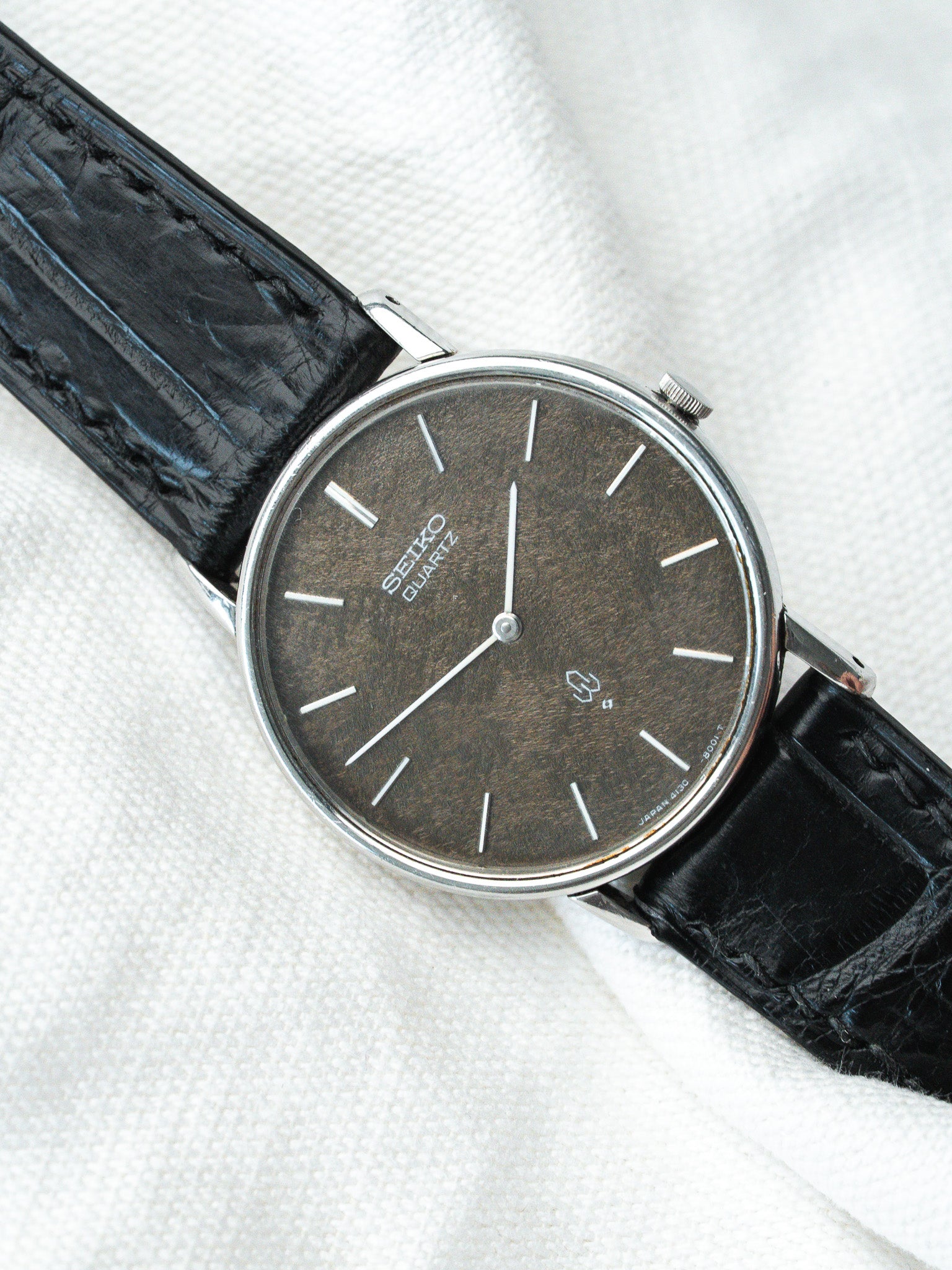 Montre Seiko Vintage - Ronde Acier Chocolat 4130-8000 (1975) - Atelier Victor
