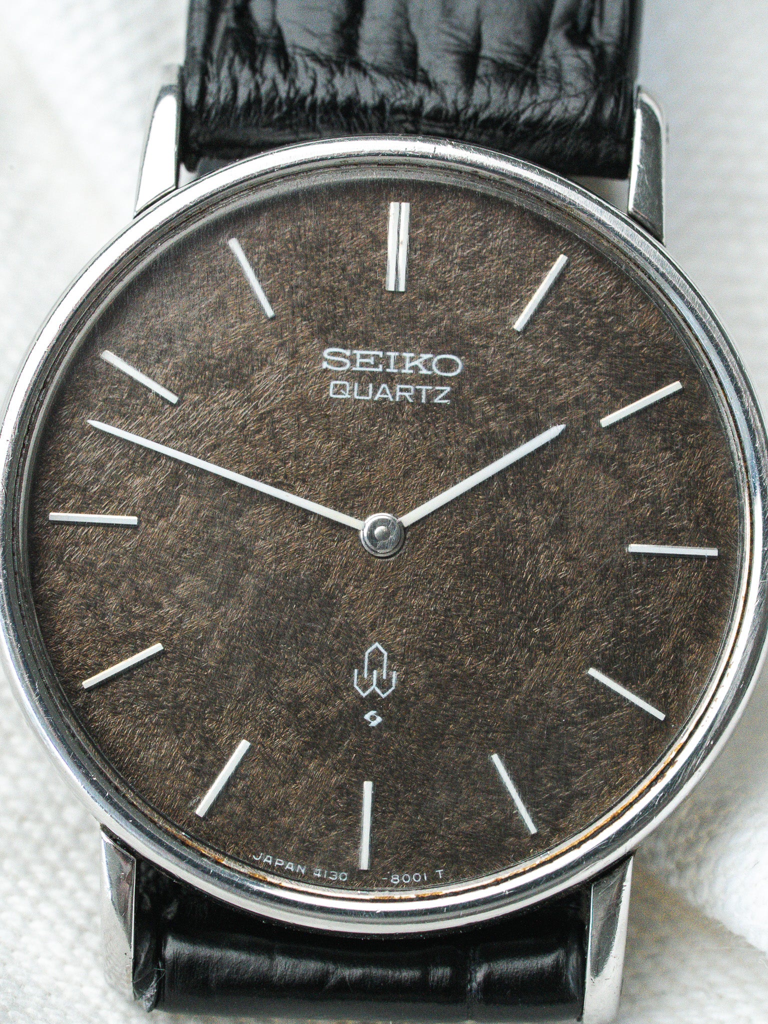 Montre Seiko Vintage - Ronde Acier Chocolat 4130-8000 (1975) - Atelier Victor