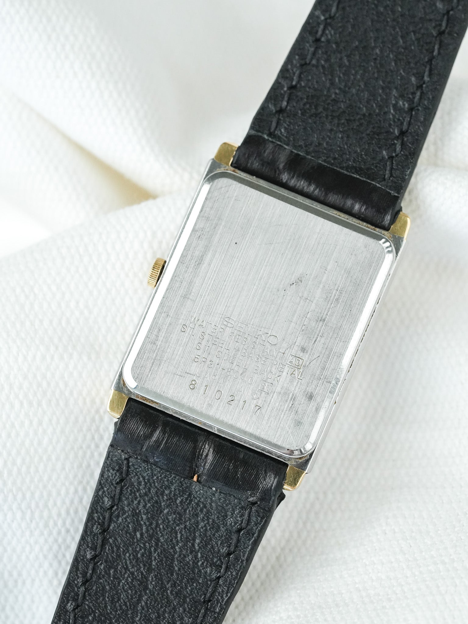 Montre Seiko Vintage - Tank Cornes Or 5P31-5D40 (1988) - Atelier Victor