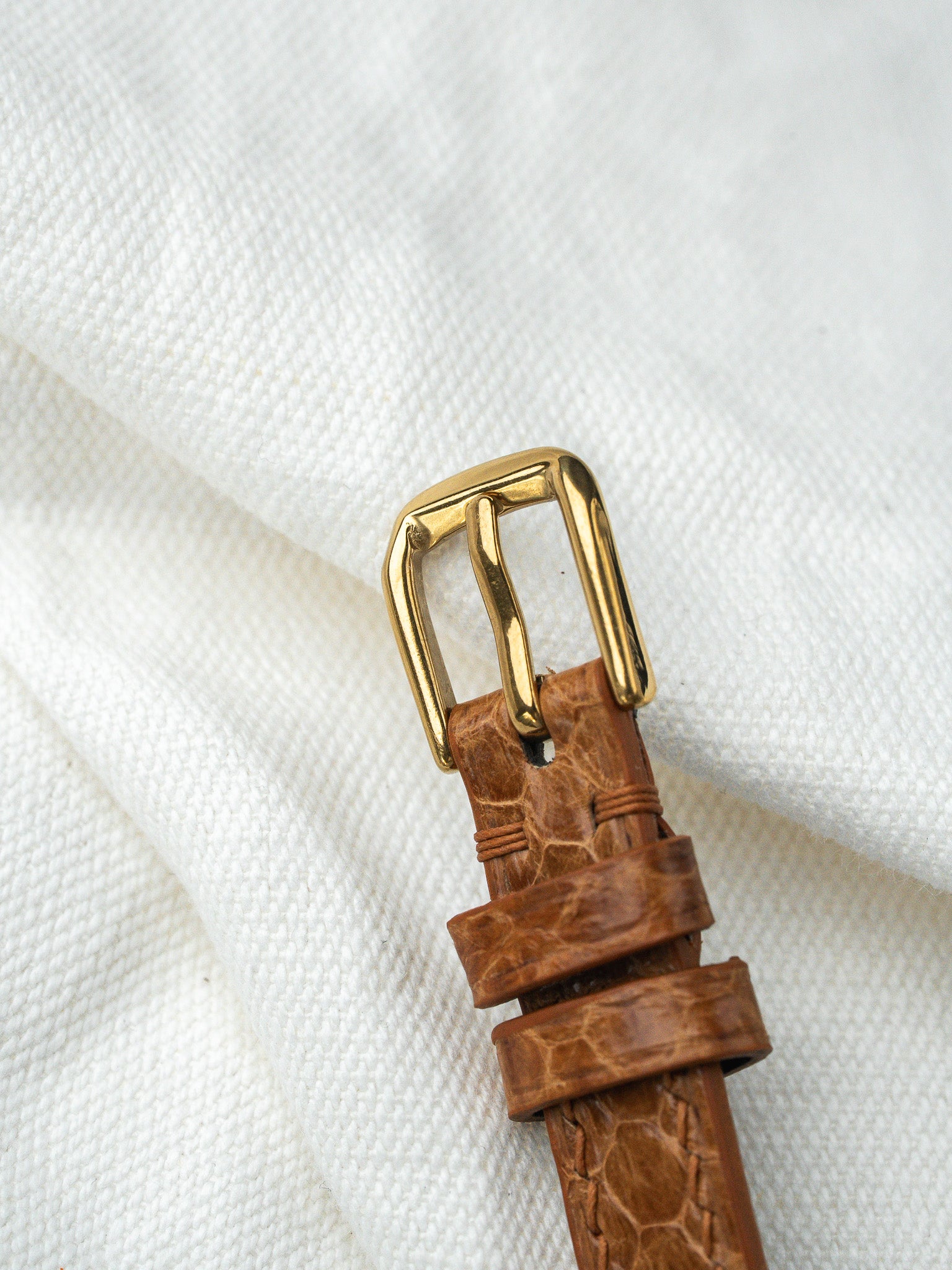 Montre Seiko Vintage - Tank "Dual Time" Plaqué or Camel (2004) - Atelier Victor