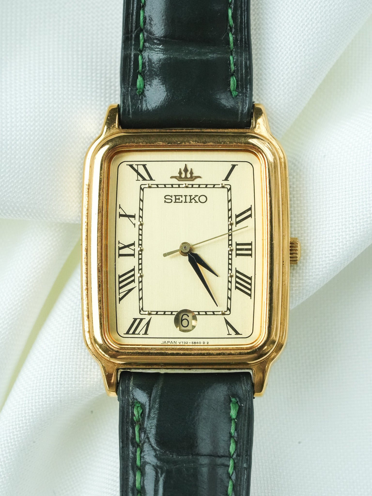 Montre Seiko Vintage - Tank Or Date 6h (1997) - Atelier Victor