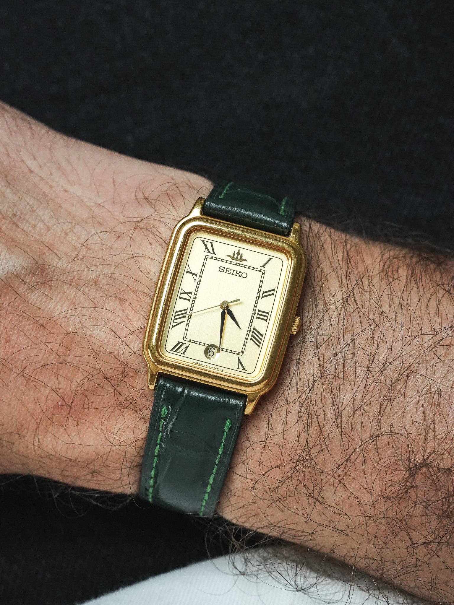 Montre Seiko Vintage - Tank Or Date 6h (1997) - Atelier Victor