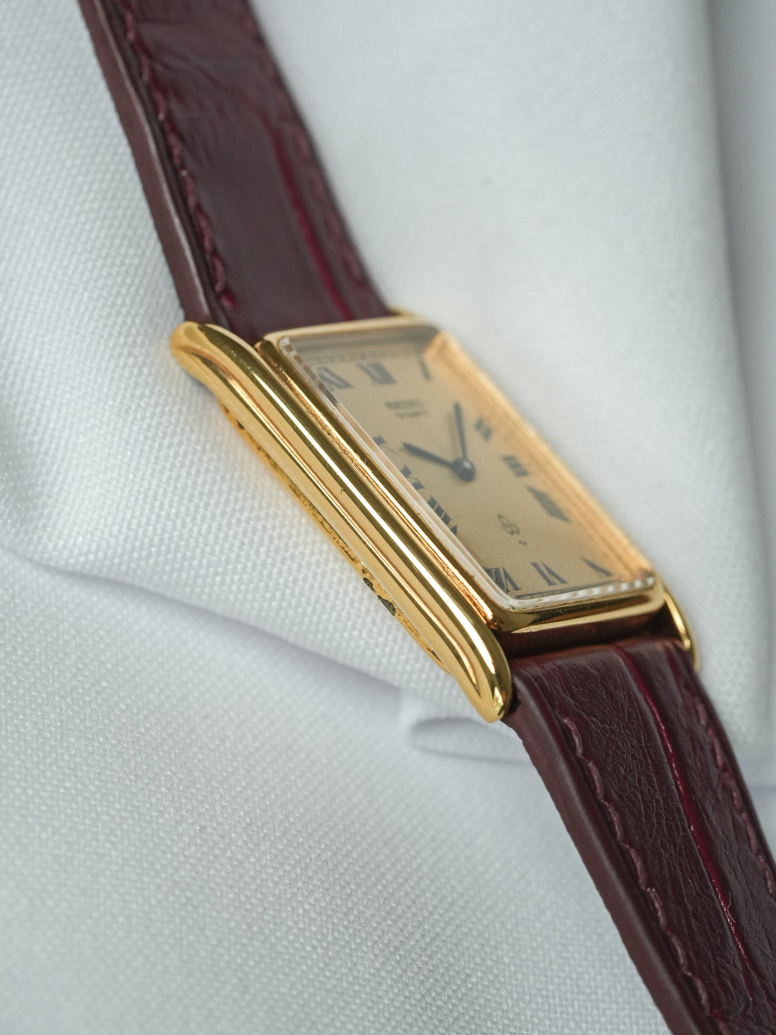 Reloj Vintage Seiko - Tank chapado en oro romano (1987)