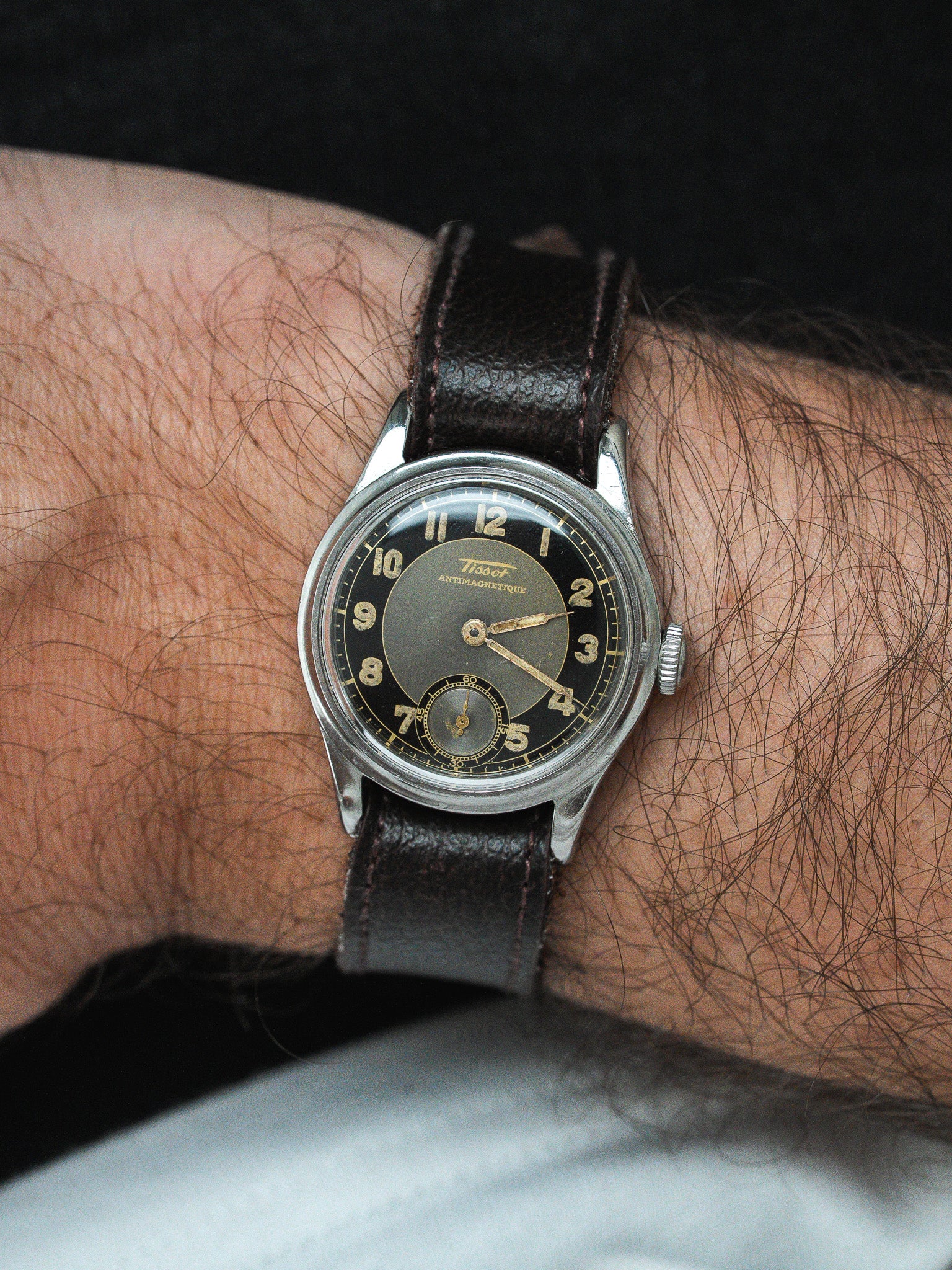 Montre Tissot Tuxedo Militaire Vintage - Acier 31mm (1943) - Atelier Victor