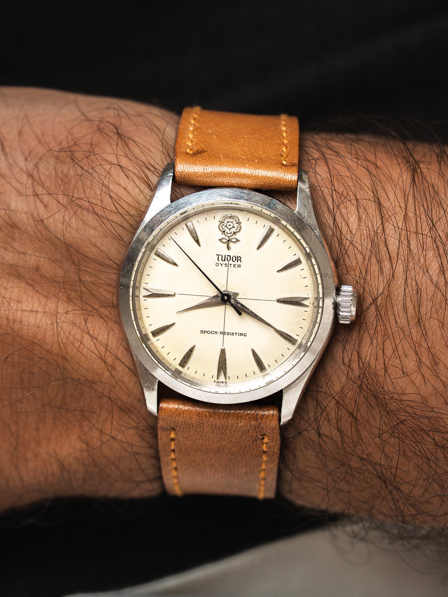 Tudor Oyster Watch 7934 Big Rose — Esfera Crosshair (1959)