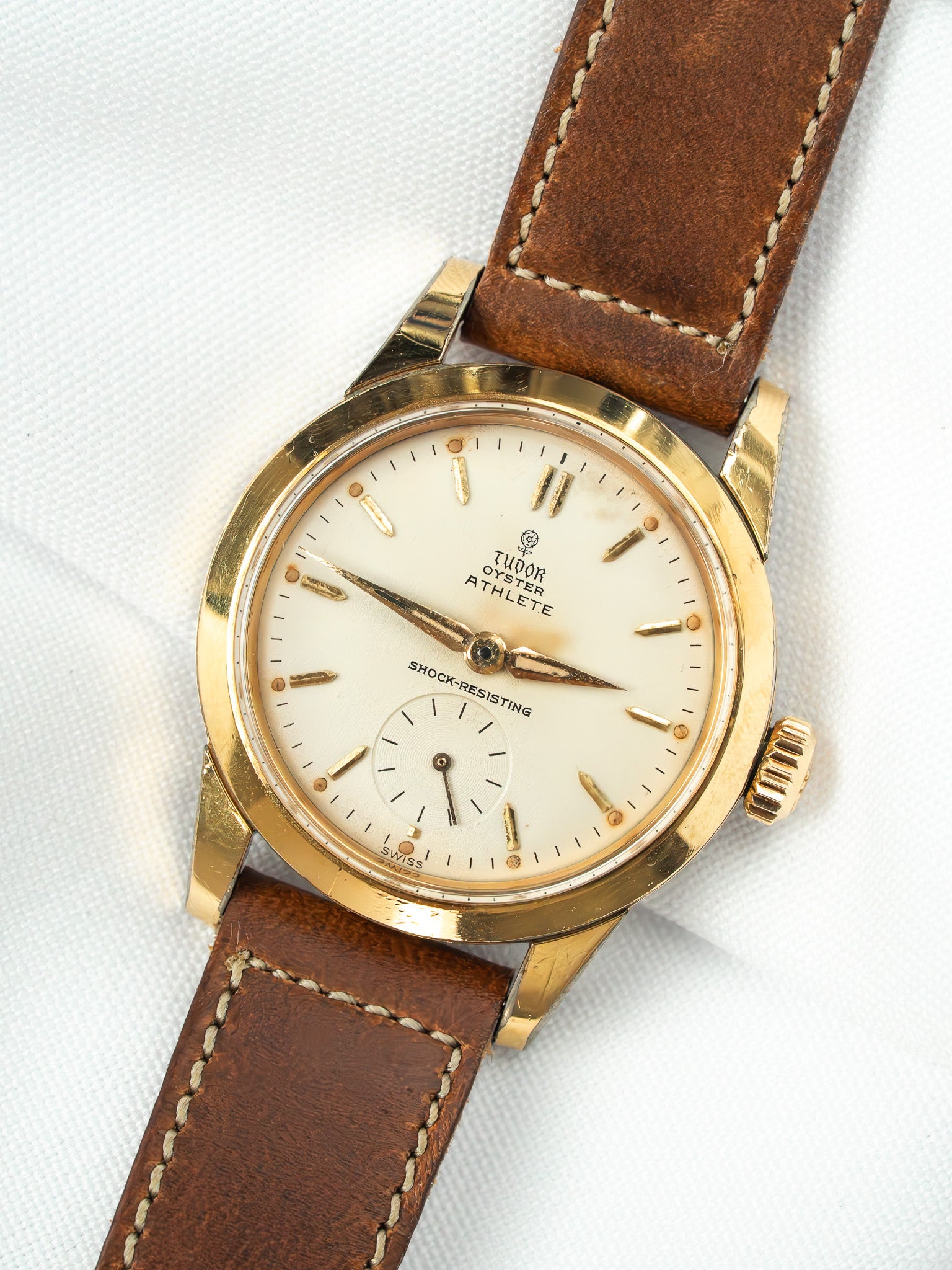 Montre Tudor Oyster Athlete Vintage - 32mm Plaqué Or (1959) - Atelier Victor