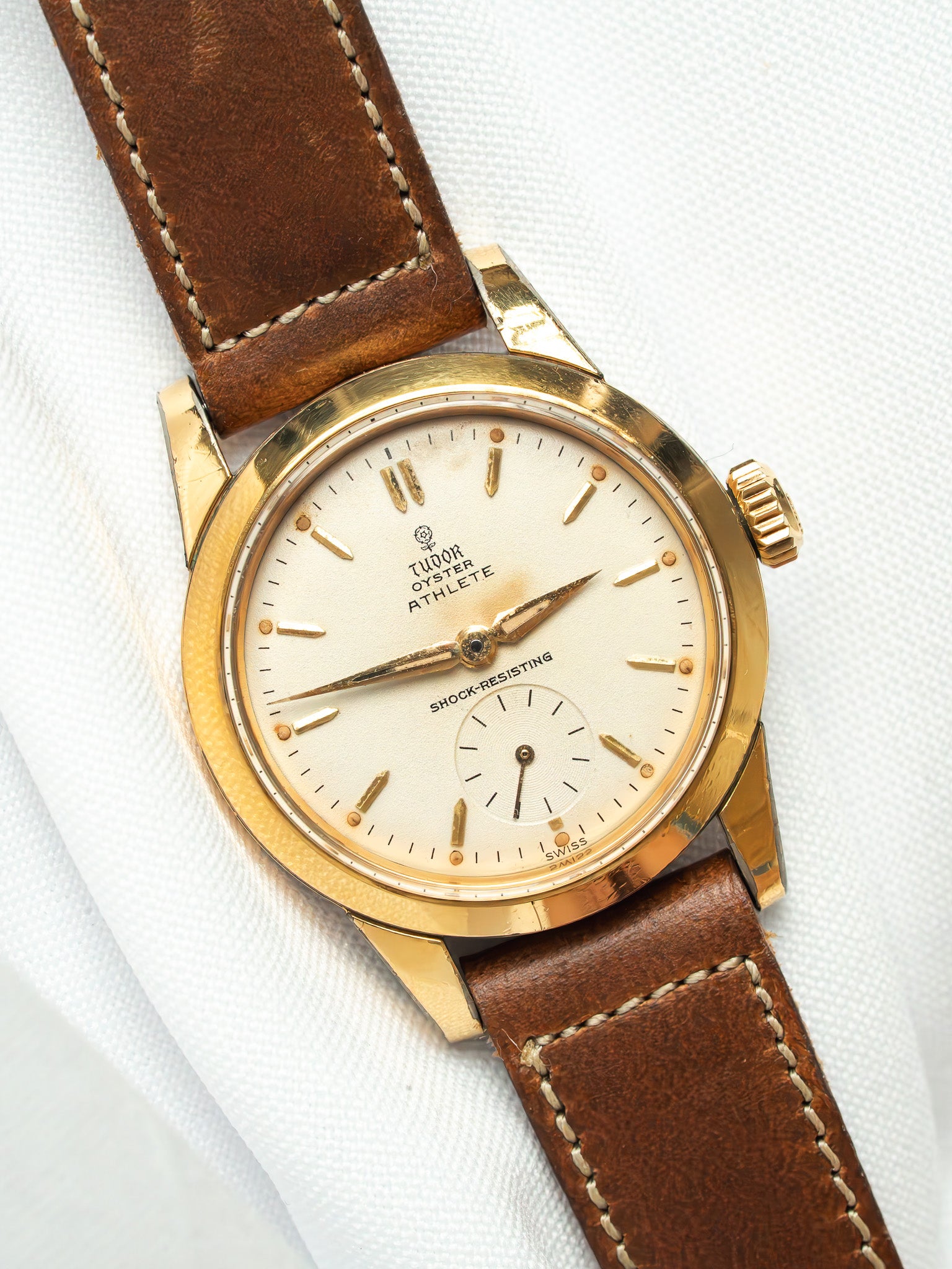 Montre Tudor Oyster Athlete Vintage - 32mm Plaqué Or (1959) - Atelier Victor