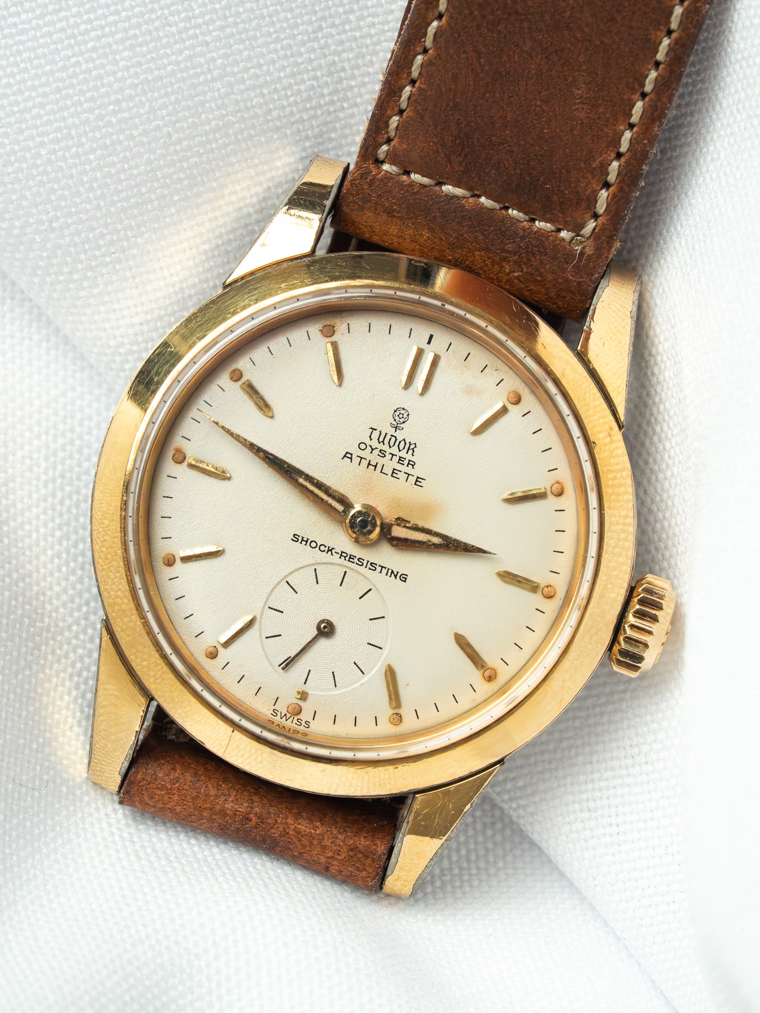 Montre Tudor Oyster Athlete Vintage - 32mm Plaqué Or (1959) - Atelier Victor