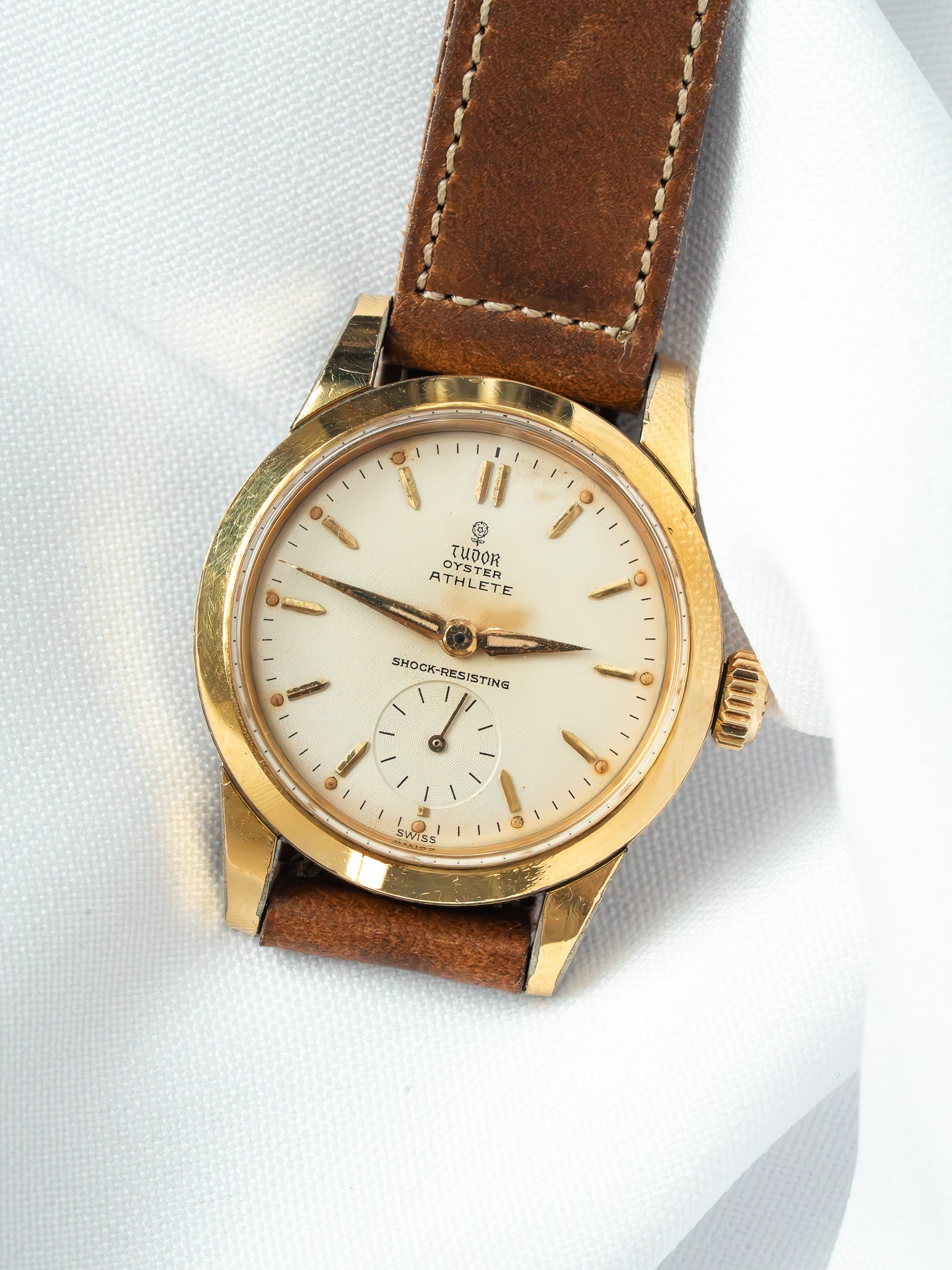 Montre Tudor Oyster Athlete Vintage - 32mm Plaqué Or (1959) - Atelier Victor